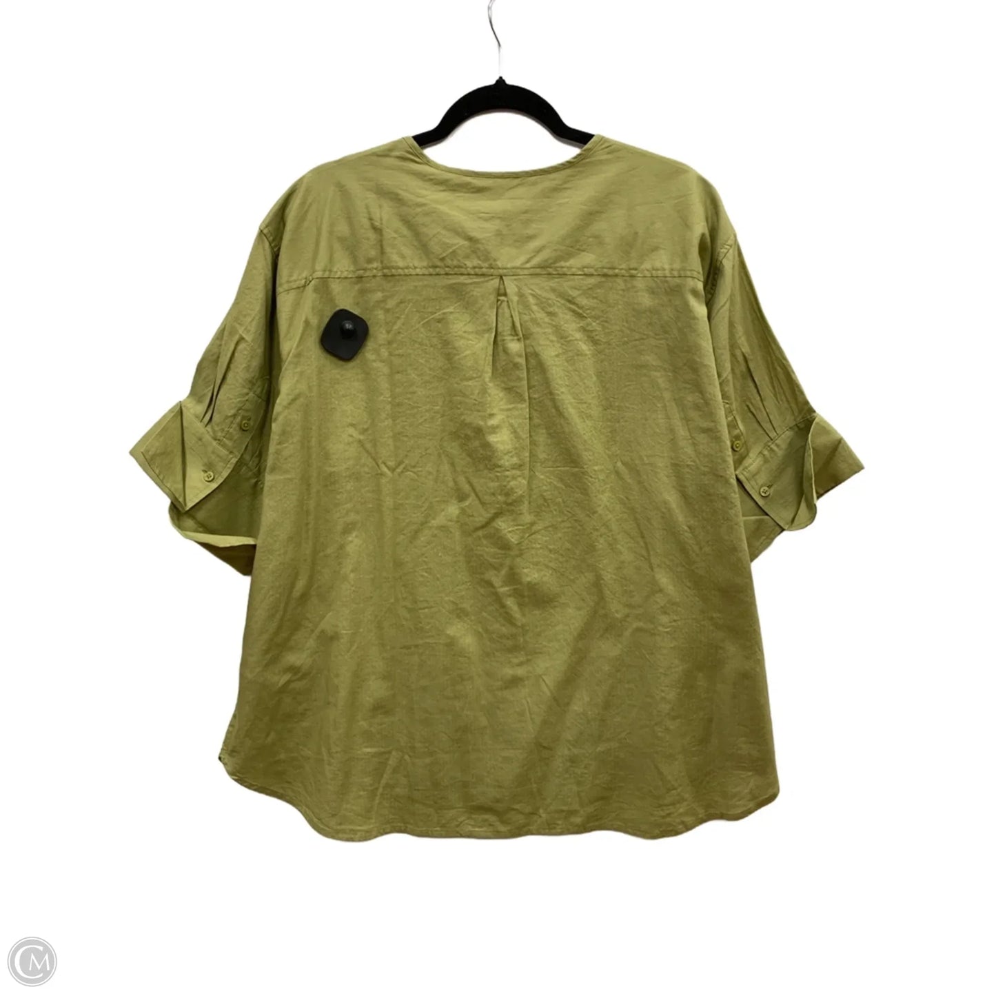 Top 3/4 Sleeve By J. Crew In Green, Size: 2x