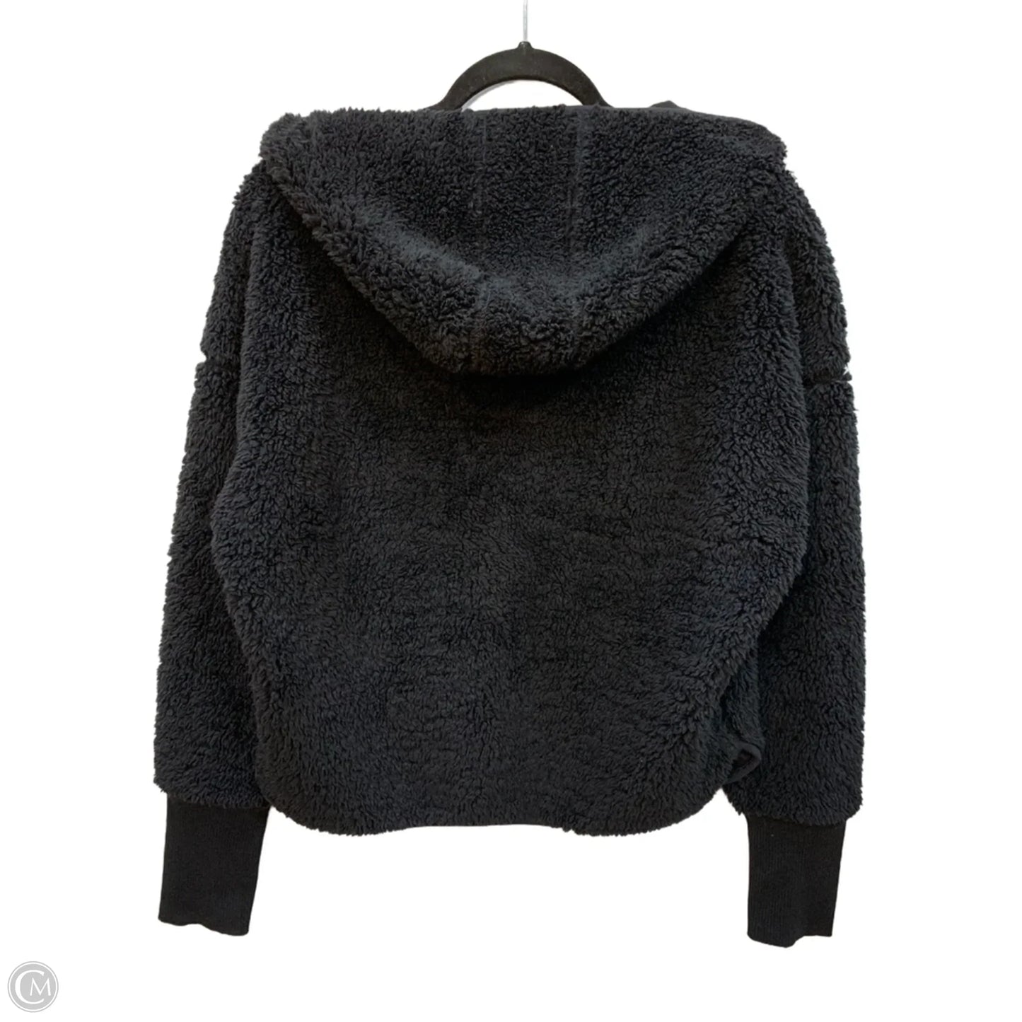 Jacket Faux Fur & Sherpa By Athleta In Black, Size: M