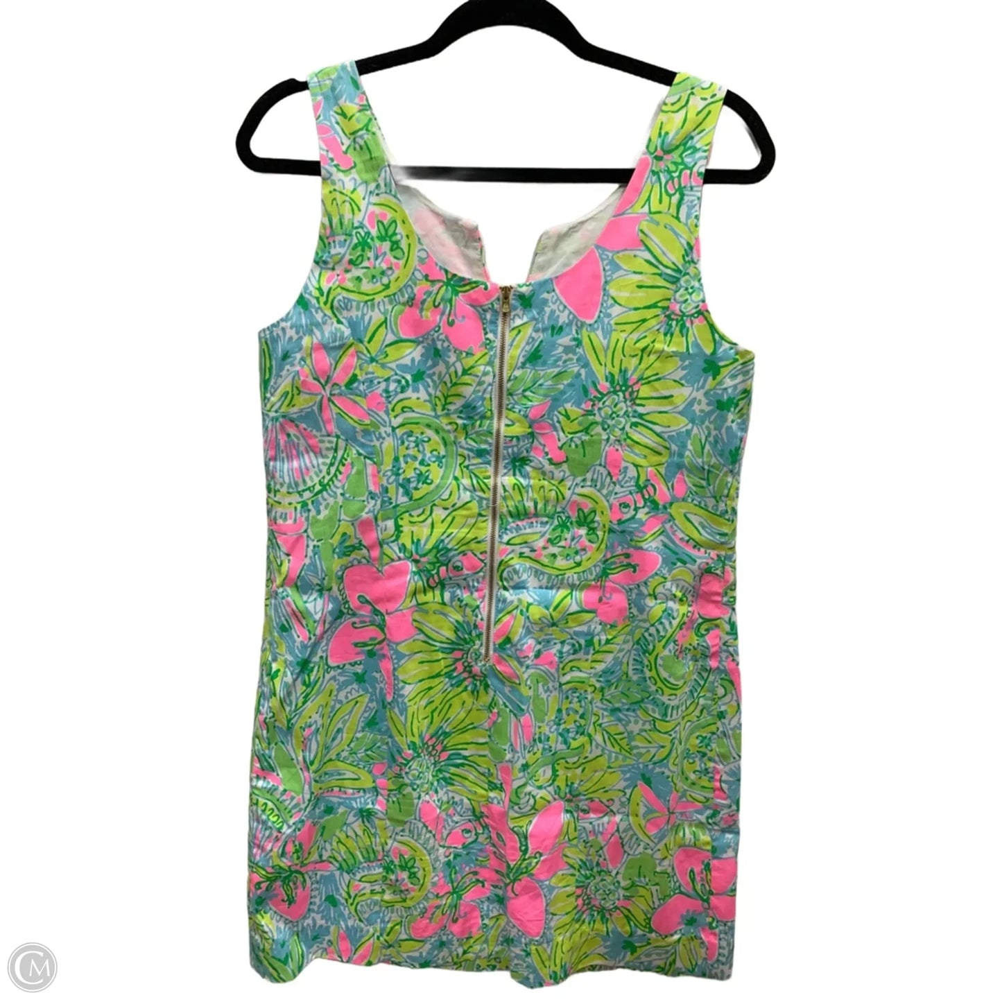 Dress Designer By Lilly Pulitzer In Green & Pink, Size: 6