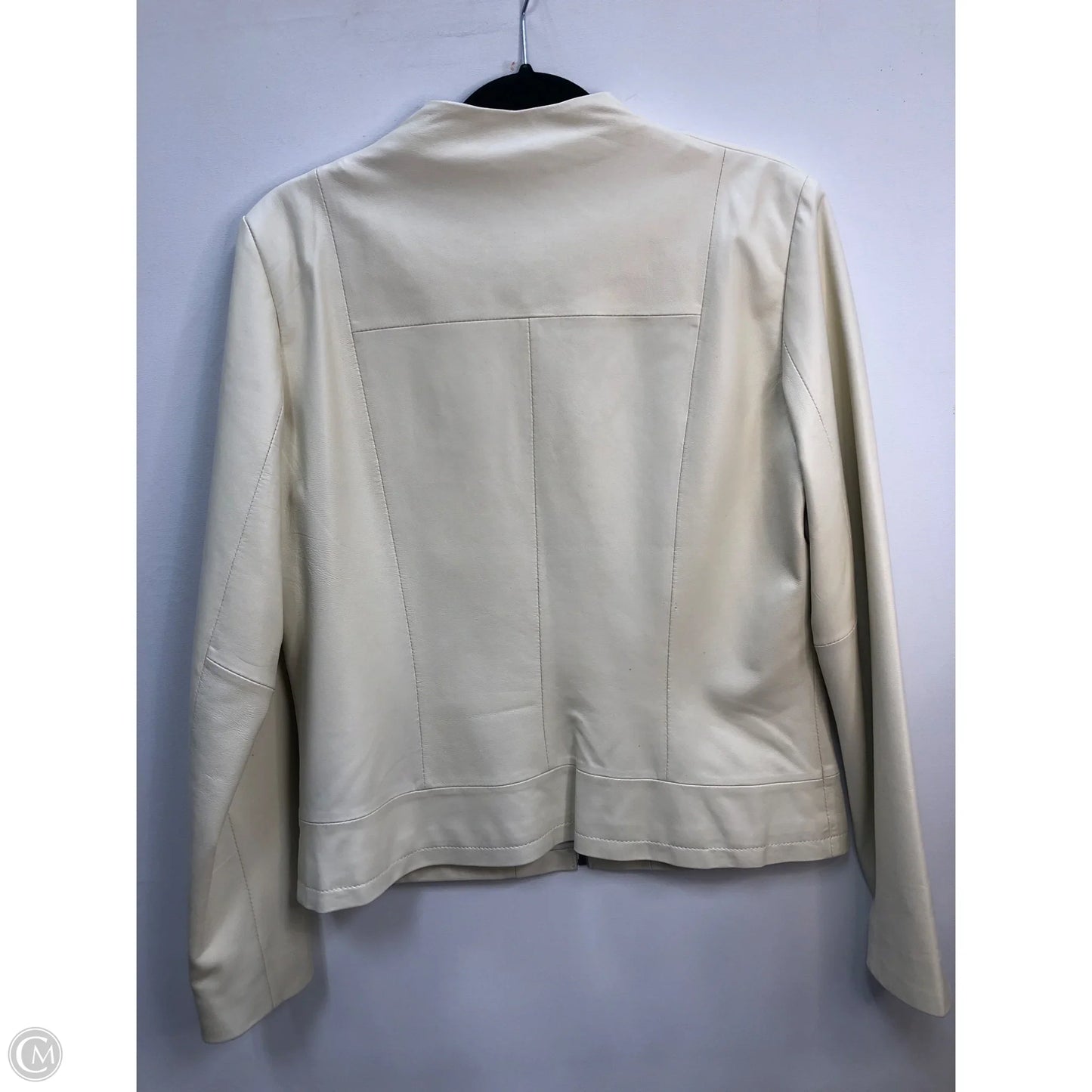 Jacket Leather By Cmc In Cream, Size: L