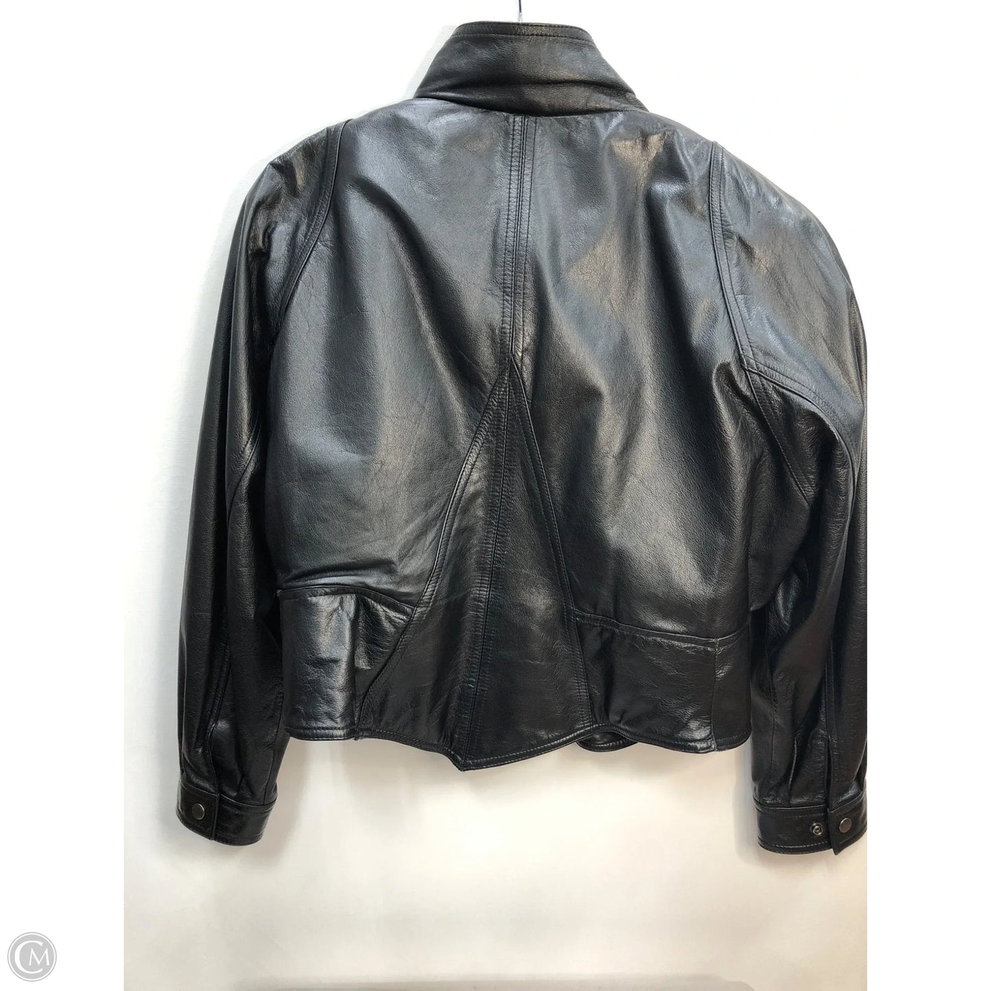 Jacket Leather By Wilsons Leather In Black, Size: M