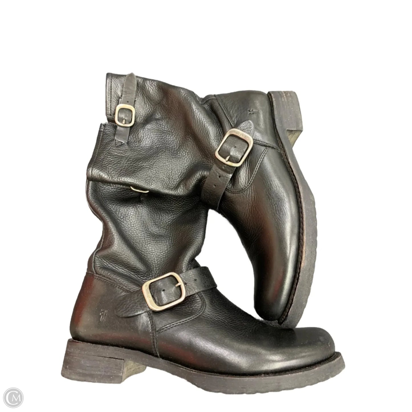 Boots Designer By Frye In Black, Size: 8.5