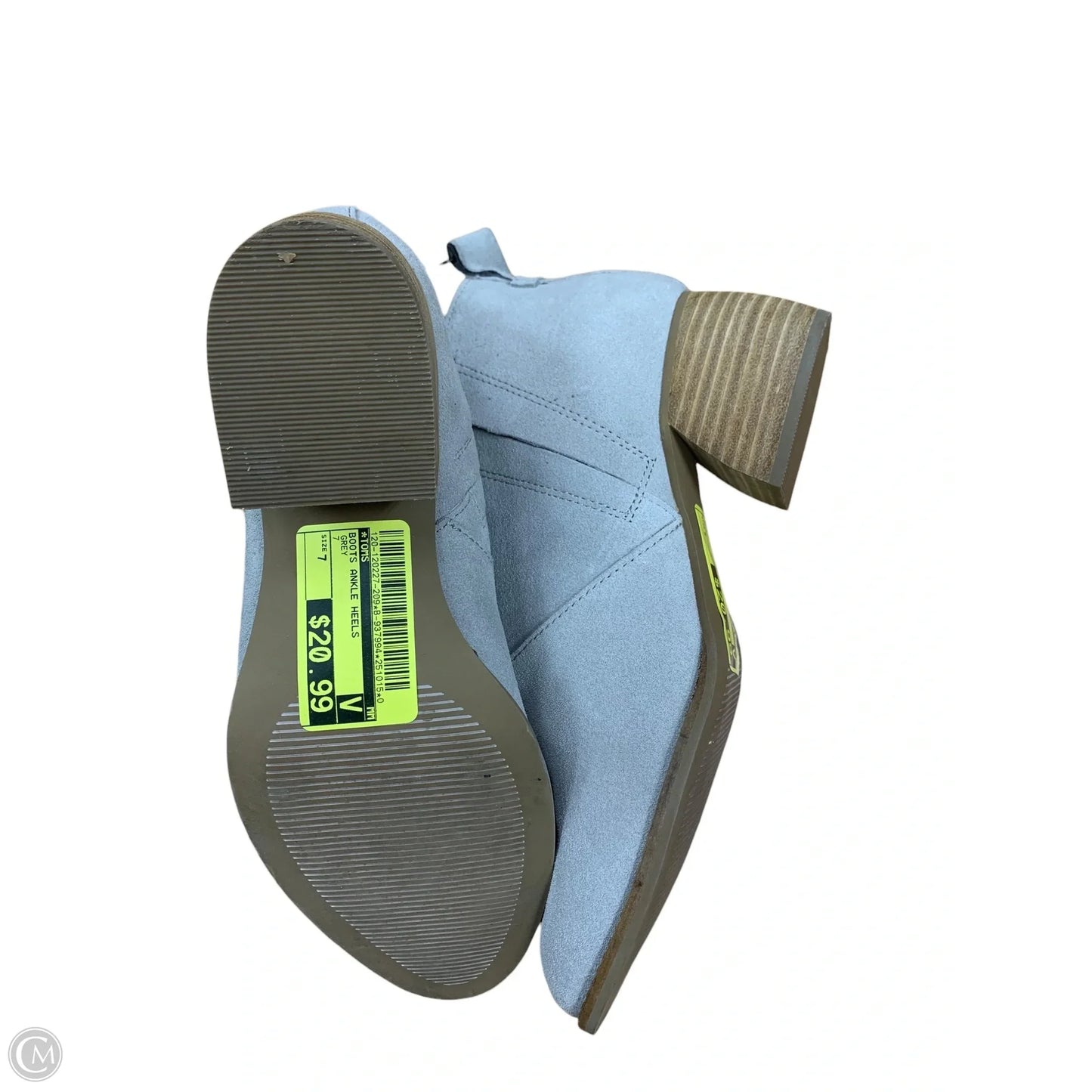 Boots Ankle Heels By Toms In Grey, Size: 7