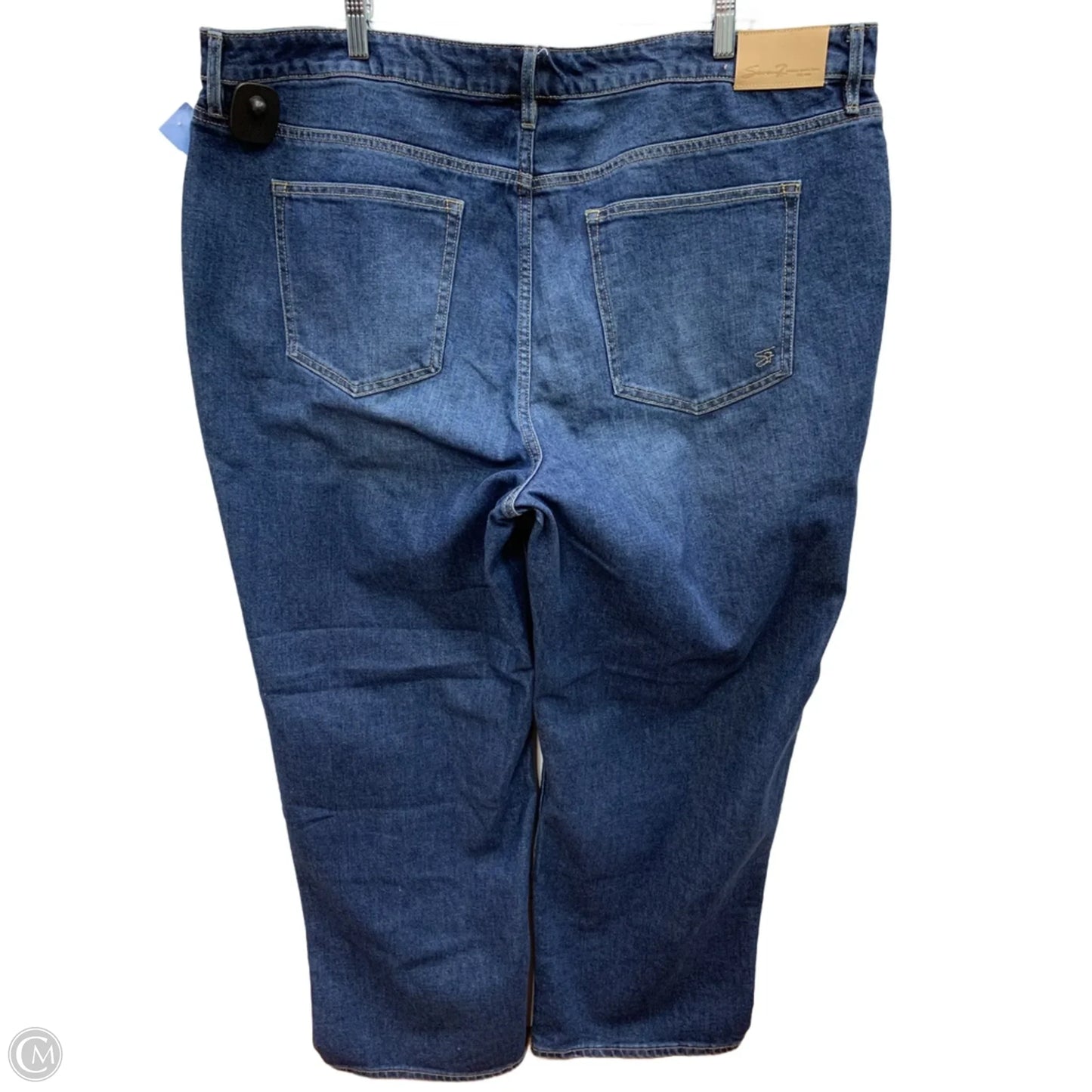 Jeans Straight By Seven 7 In Blue Denim, Size: 22