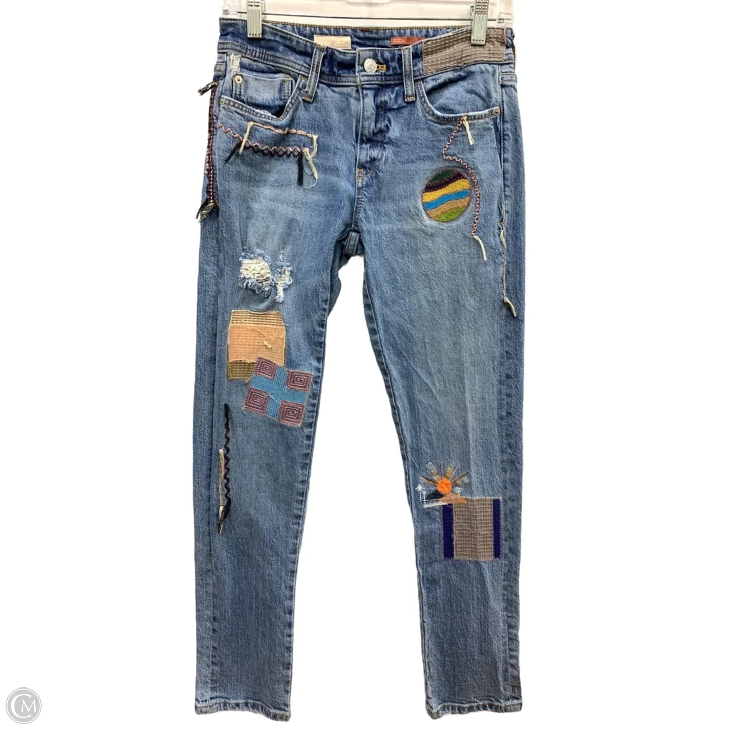 Jeans Straight By Pilcro In Blue Denim, Size: 25