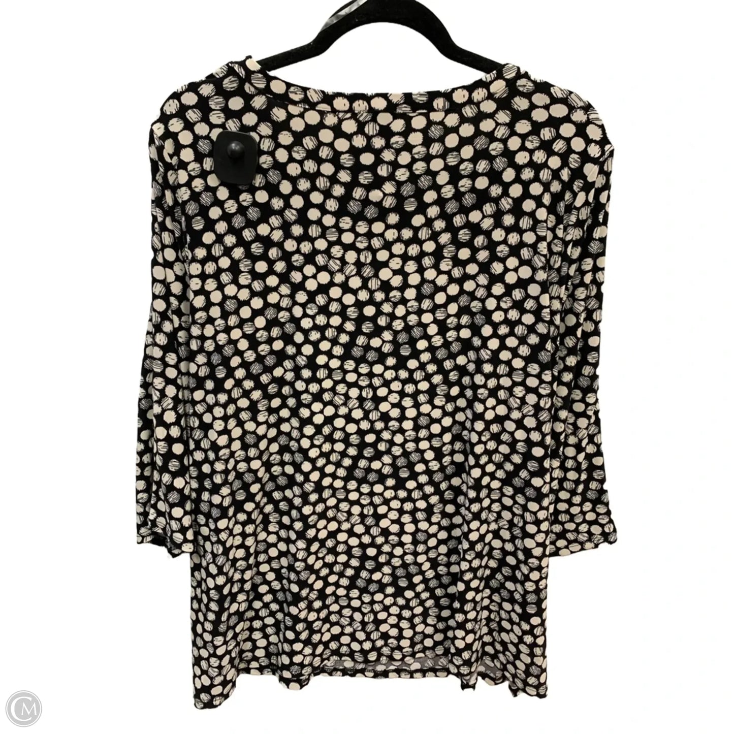 Top Long Sleeve By Anne Klein In Black & Tan, Size: 1x
