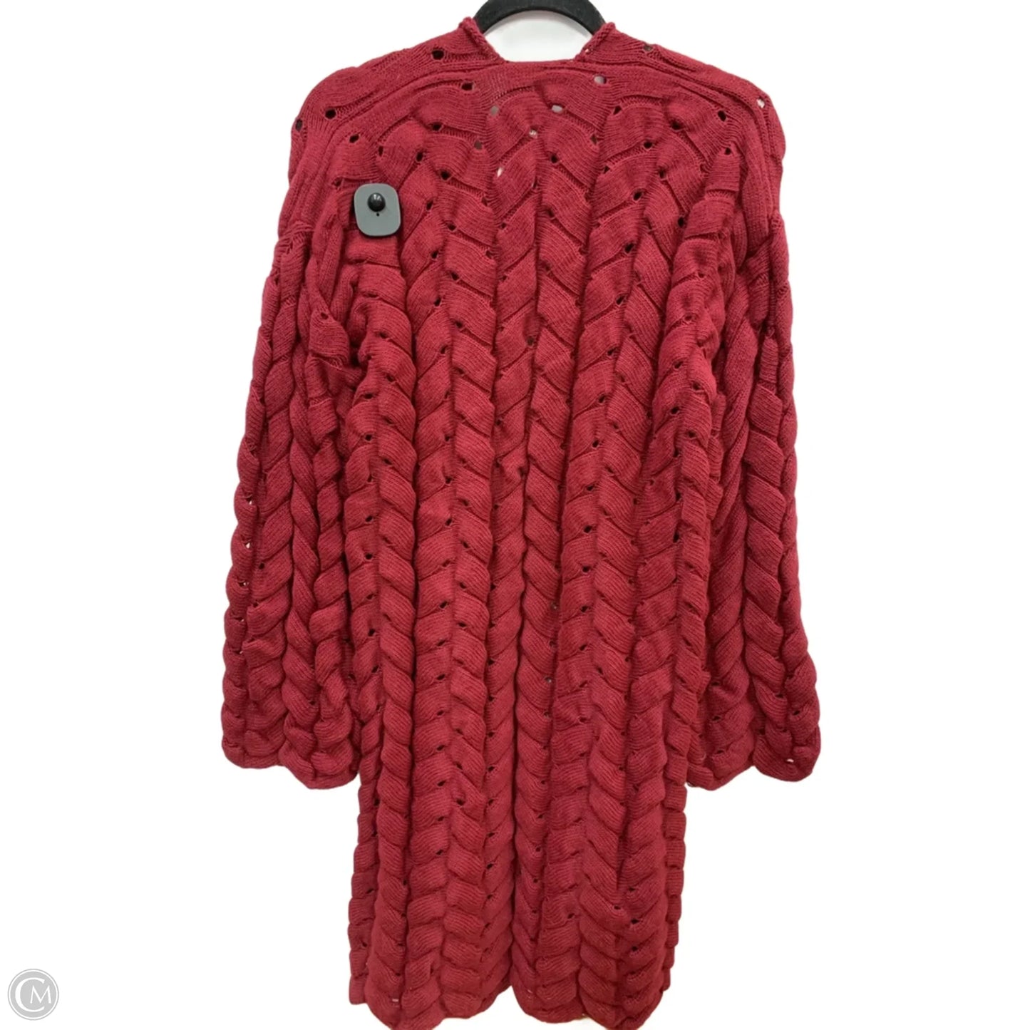 Cardigan By Clothes Mentor In Maroon, Size: Xl