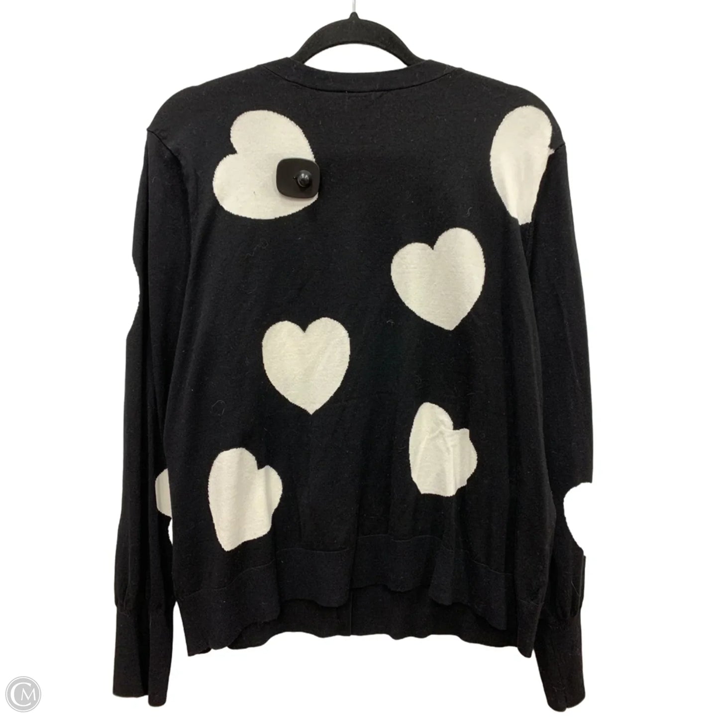 Cardigan By Chicos In Black & White, Size: 2x