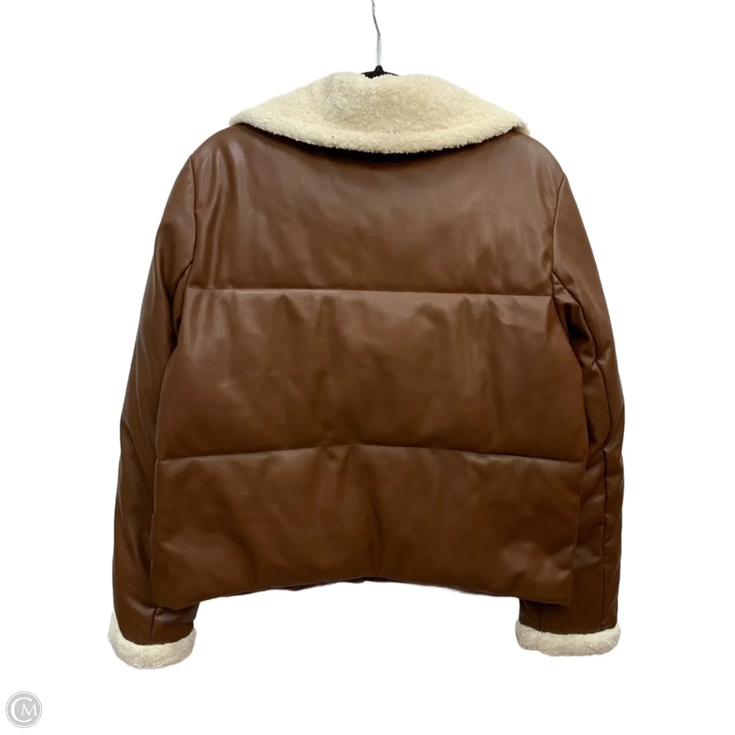 Coat Faux Fur & Sherpa By Levis In Brown, Size: L