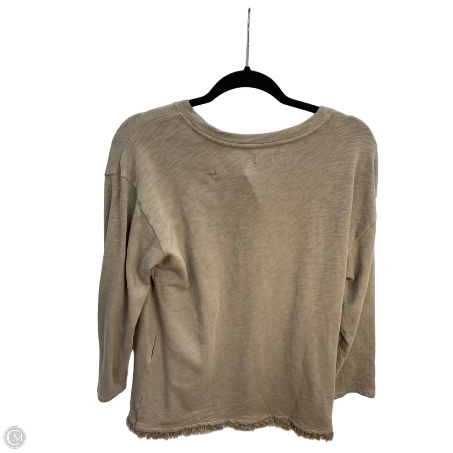 Top Long Sleeve Basic By Spartina In Tan, Size: L