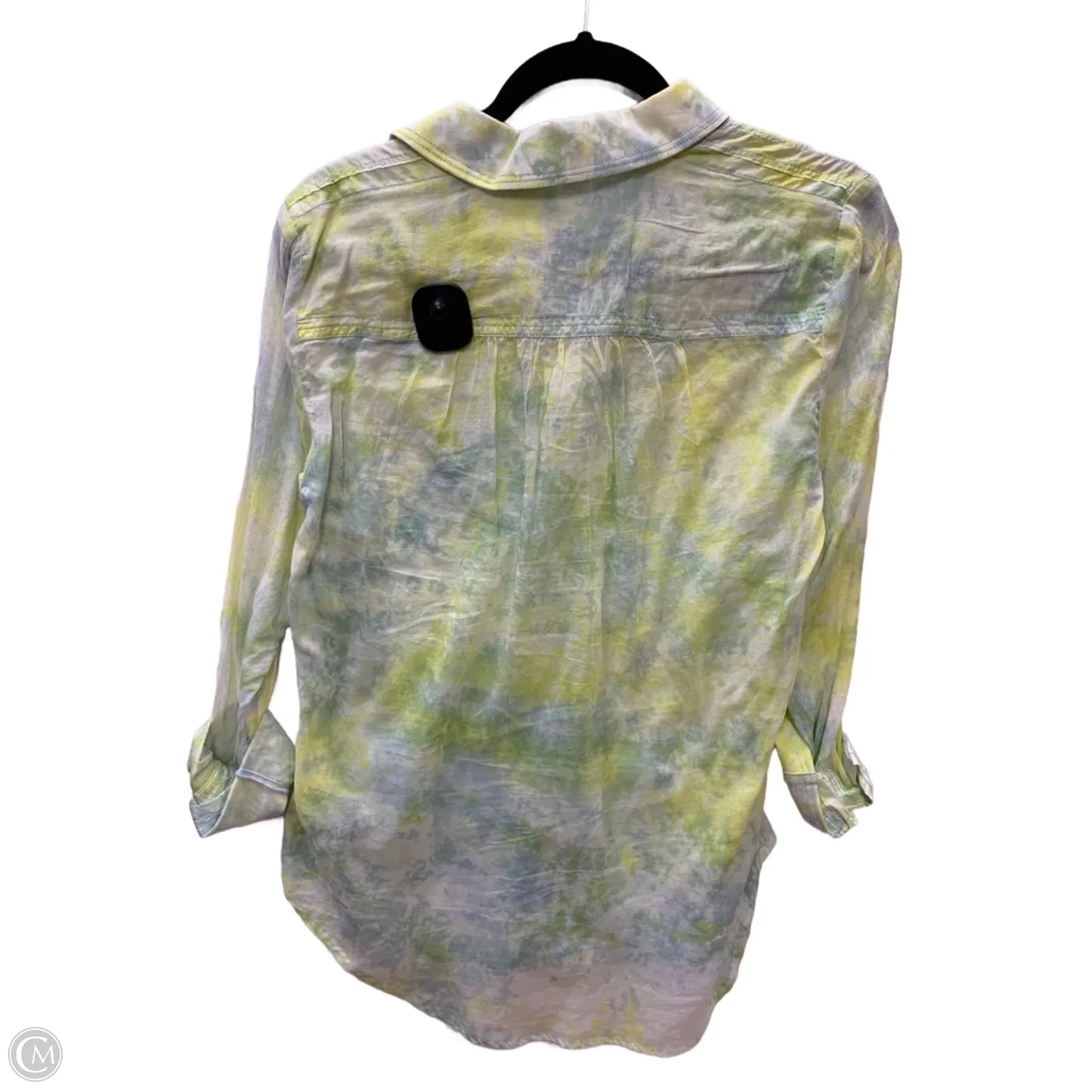Top Long Sleeve By Anthropologie In Green, Size: Xs