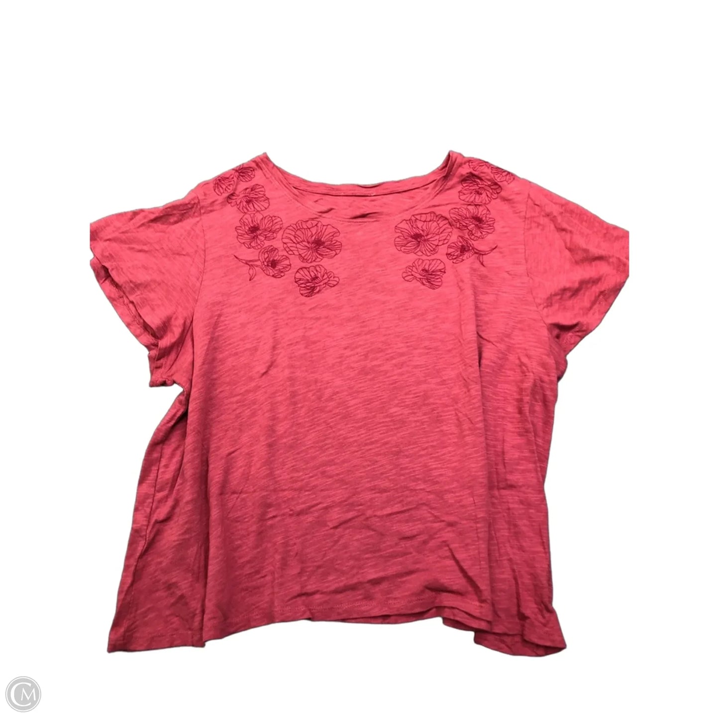 Top Short Sleeve Basic By Clothes Mentor In Pink, Size: Xxl