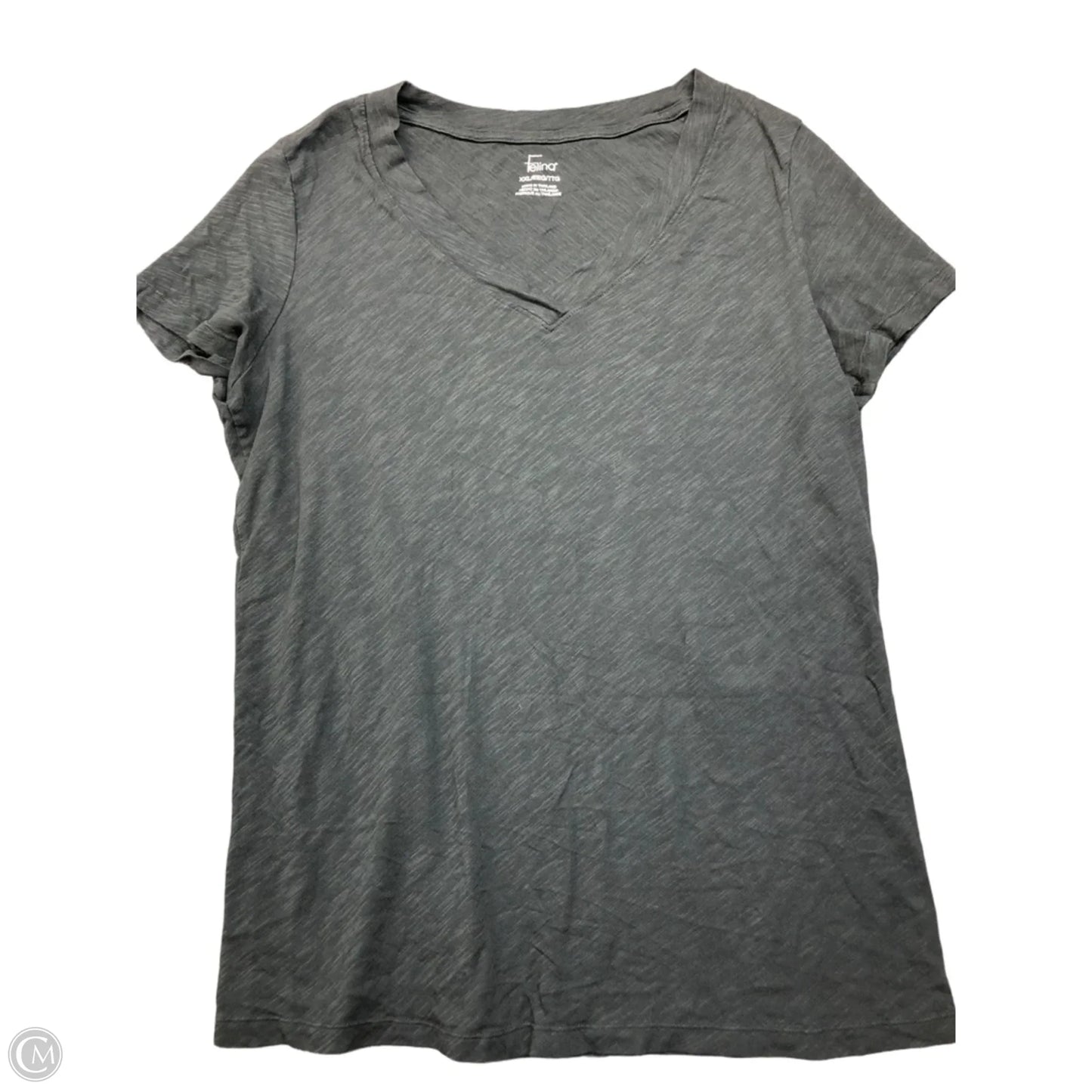 Top Short Sleeve Basic By Felina In Grey, Size: Xxl
