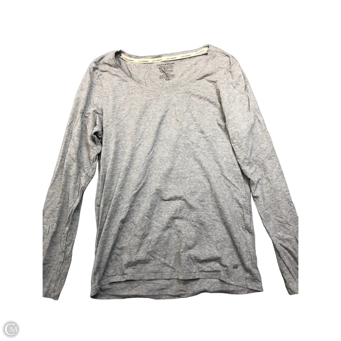 Top Long Sleeve Basic By Lucky Brand In Grey, Size: Xl
