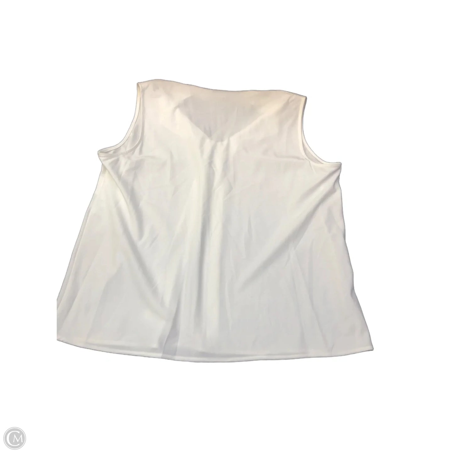 Blouse Sleeveless By Kasper In White, Size: 1x
