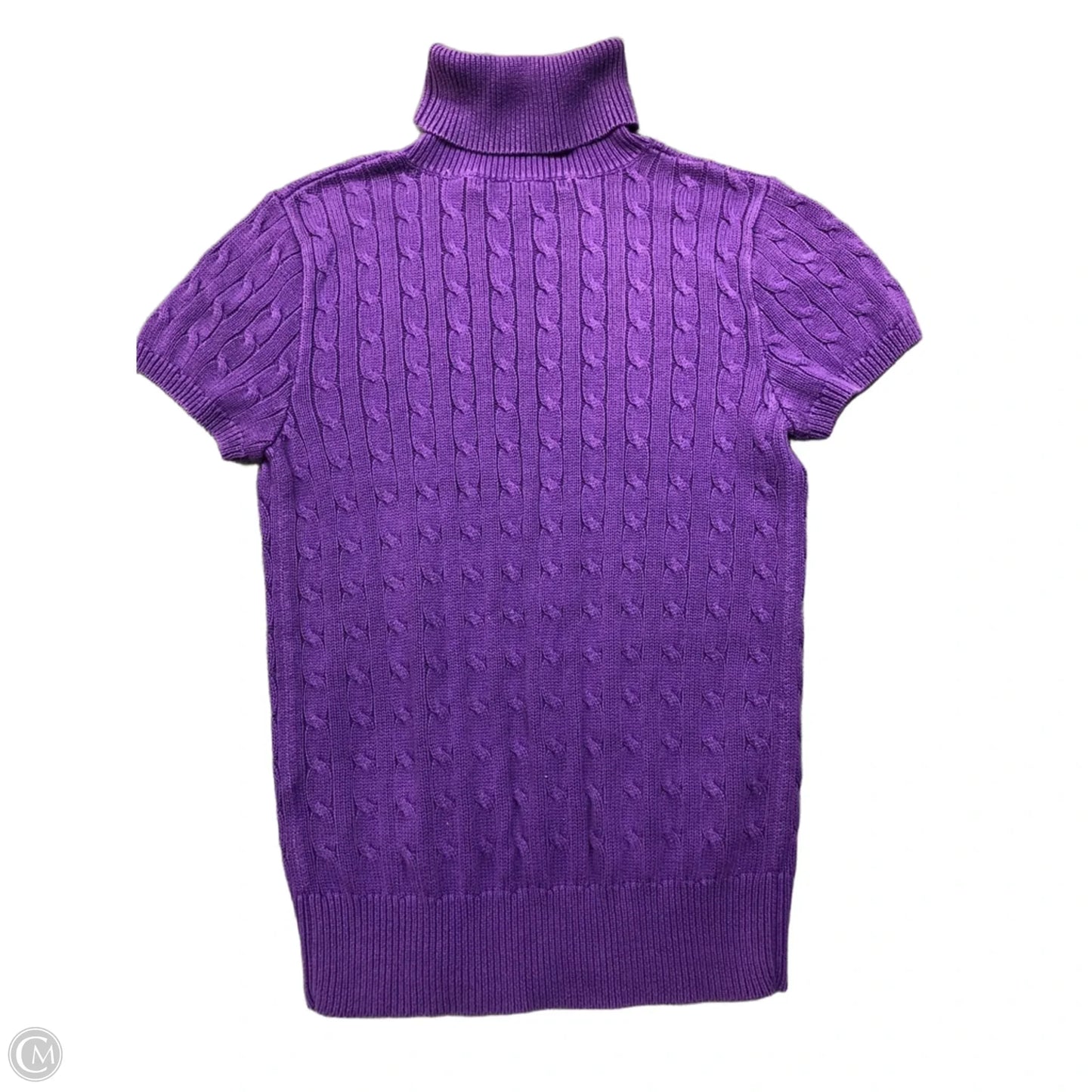 Top Short Sleeve By Ralph Lauren In Purple, Size: L