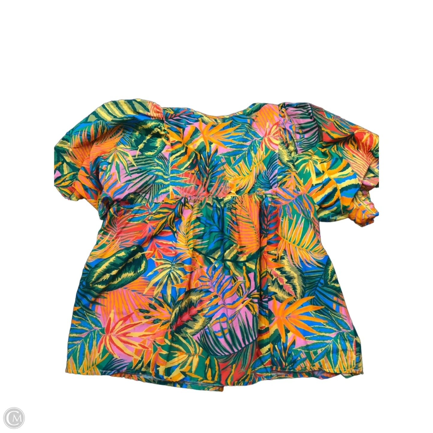 Blouse Short Sleeve By Clothes Mentor In Floral Print, Size: M