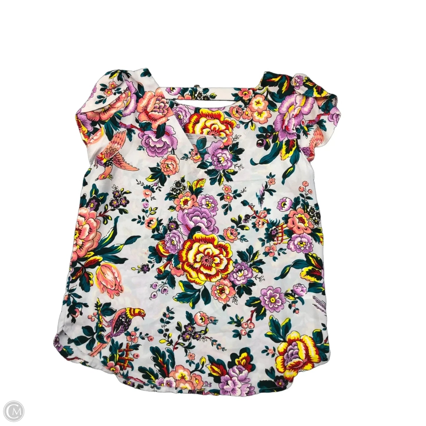 Top Short Sleeve By Loft In Purple, Size: Xsp