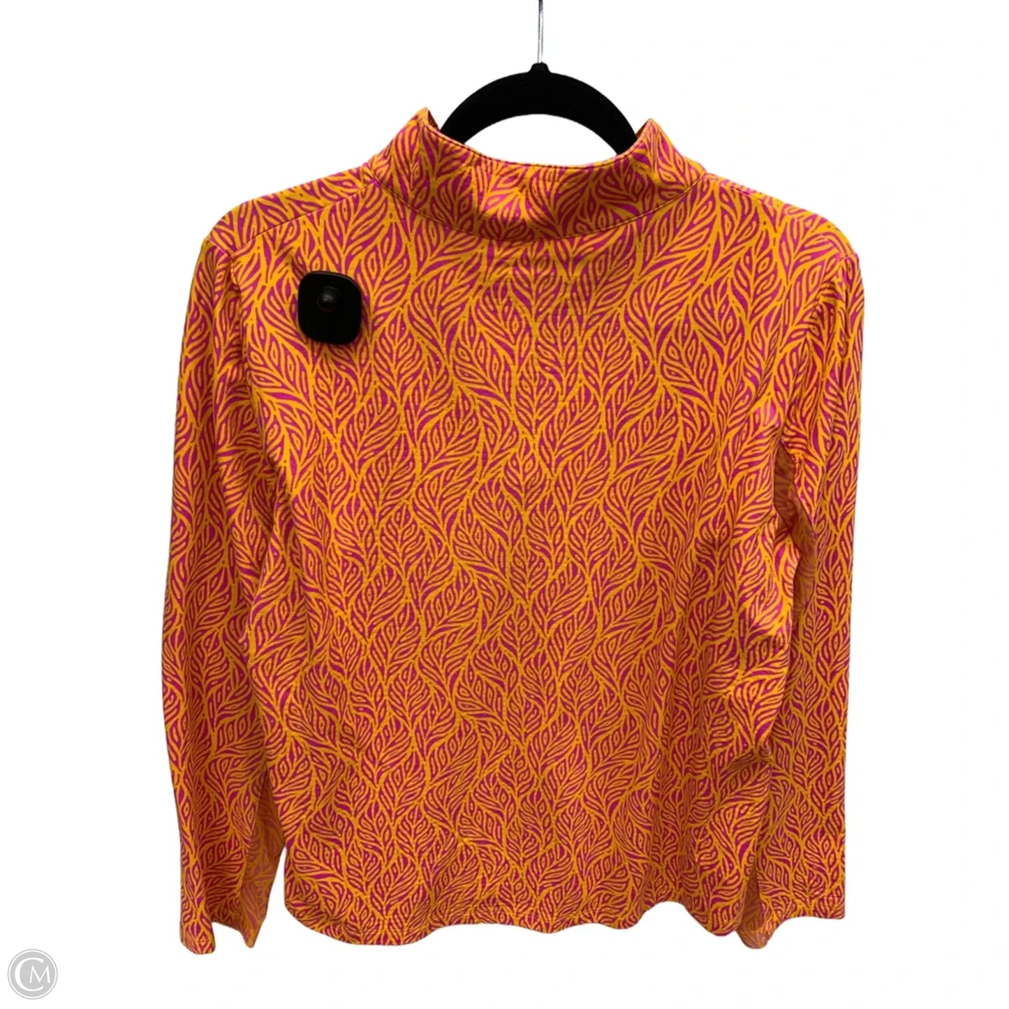 Athletic Sweatshirt Collar By Ibkul In Orange & Pink, Size: Xl