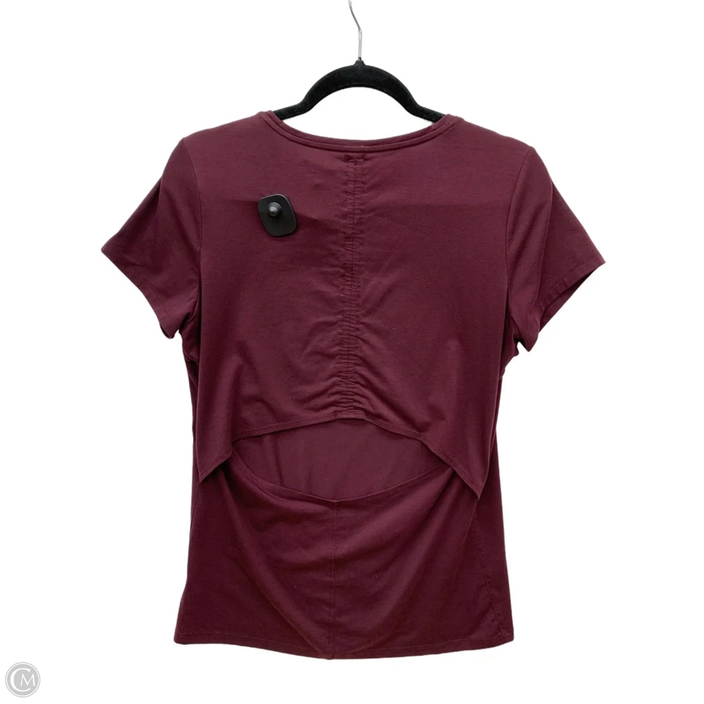 Athletic Top Short Sleeve By Athleta In Maroon, Size: M
