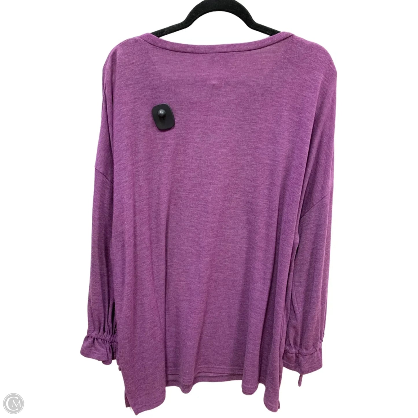 Top Long Sleeve By Simple In Purple, Size: 1x