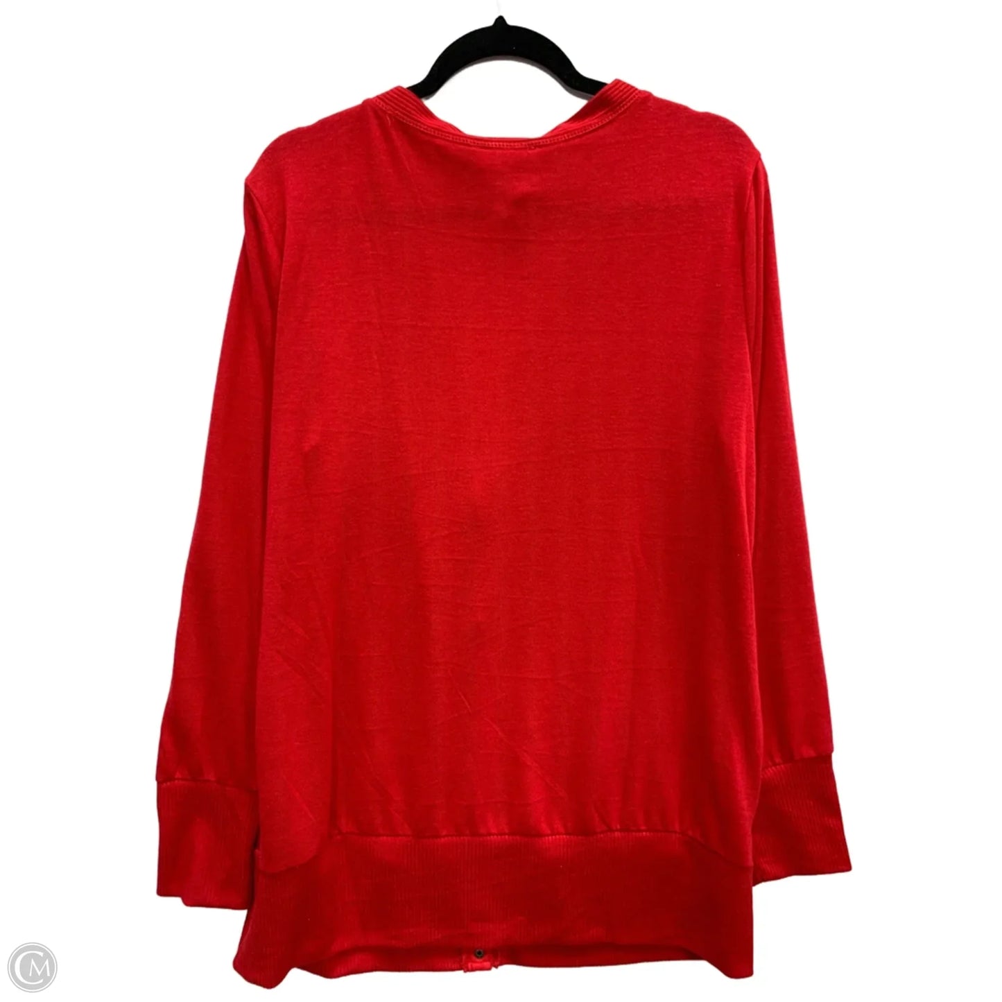 Sweater Cardigan By Zenana Outfitters In Red, Size: Large