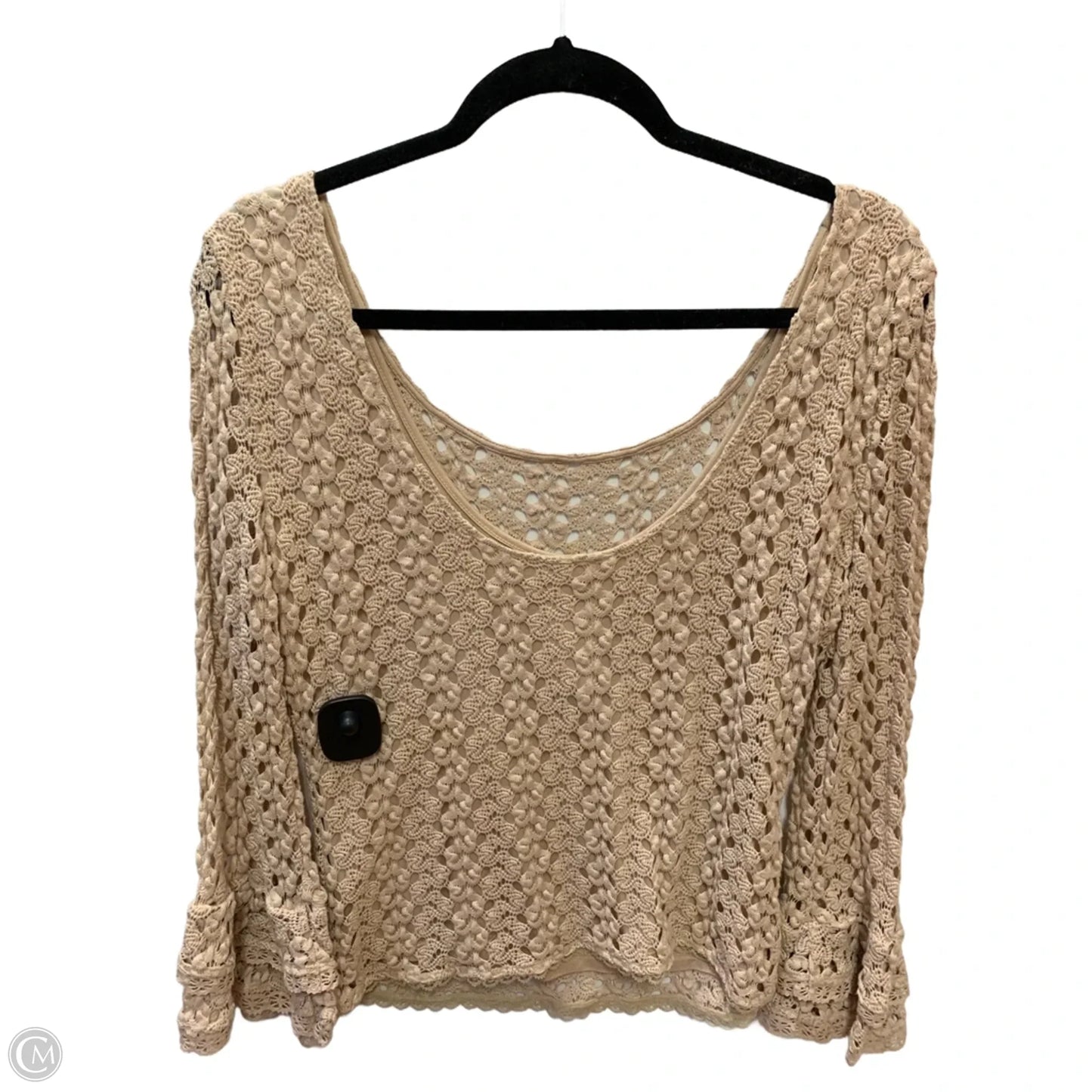 Top Long Sleeve By Free People In Tan, Size: M