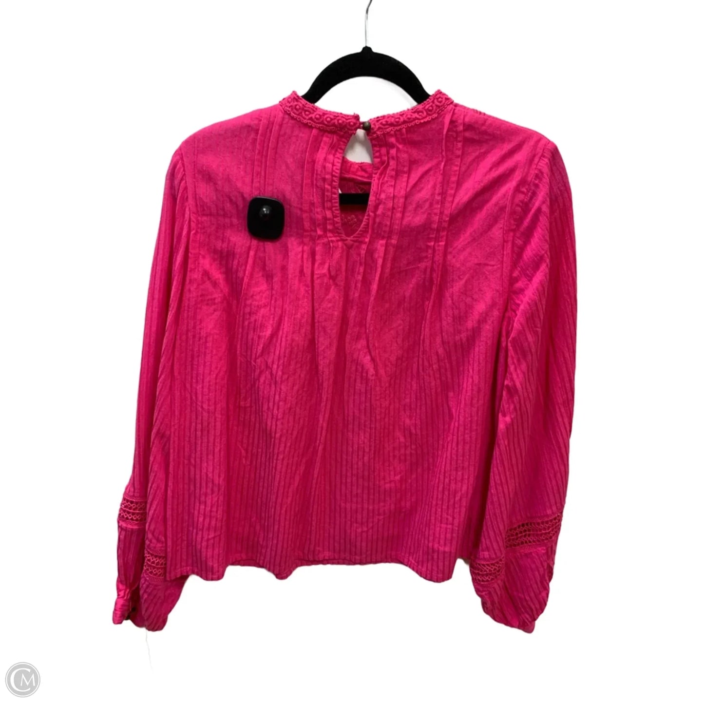 Top Long Sleeve By Anthropologie In Pink, Size: M