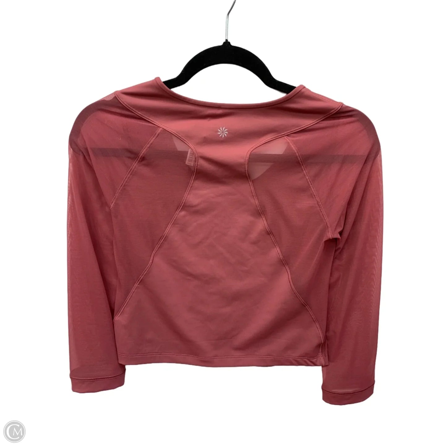 Athletic Top Long Sleeve Collar By Athleta In Mauve, Size: S