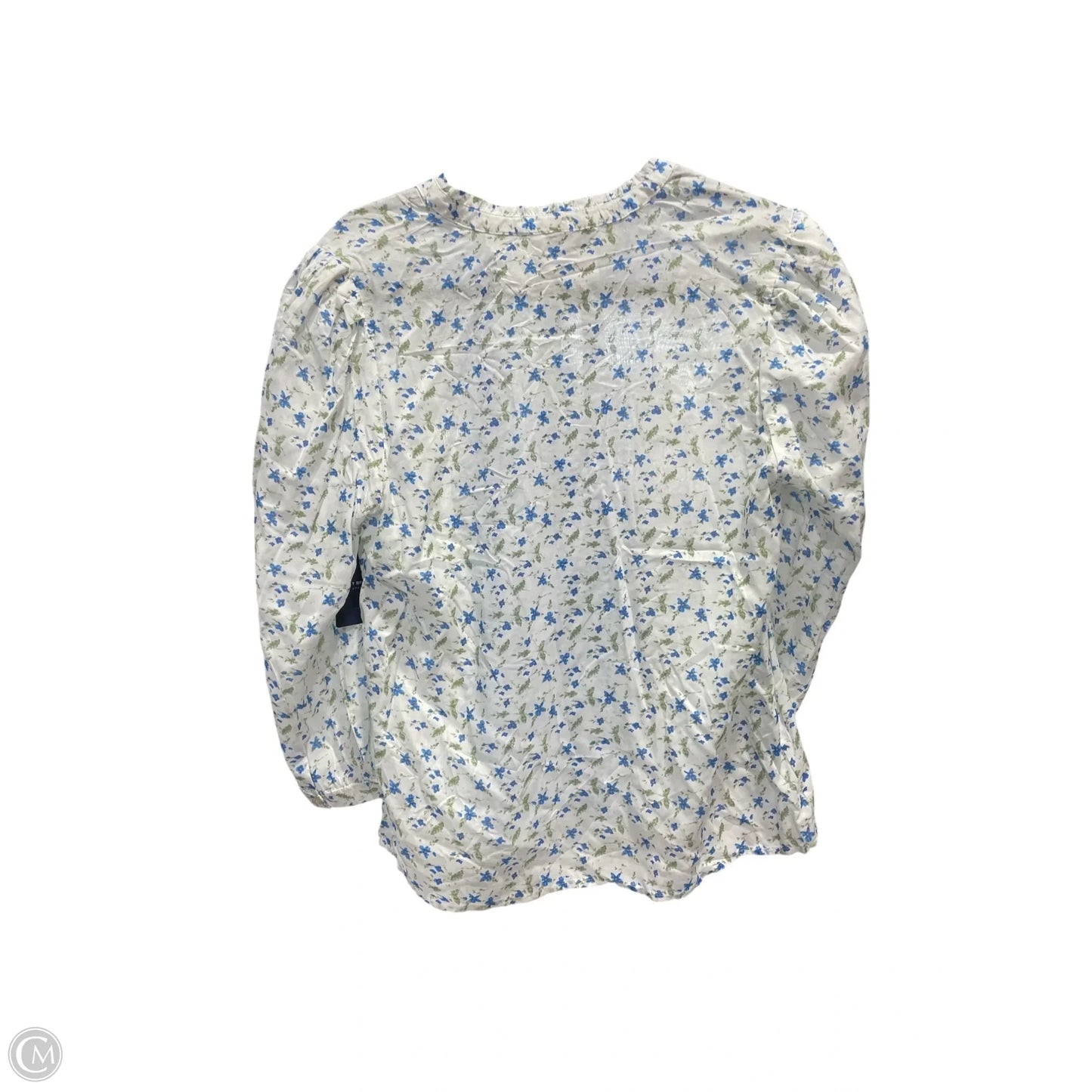 Blouse Long Sleeve By Lucky Brand In Floral Print, Size: M