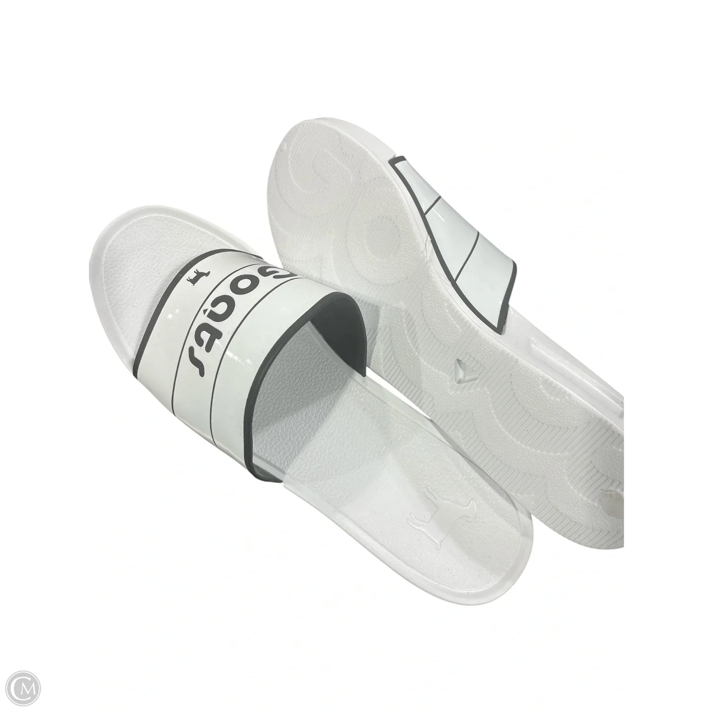 Sandals Flats By Clothes Mentor In Black & White, Size: 10