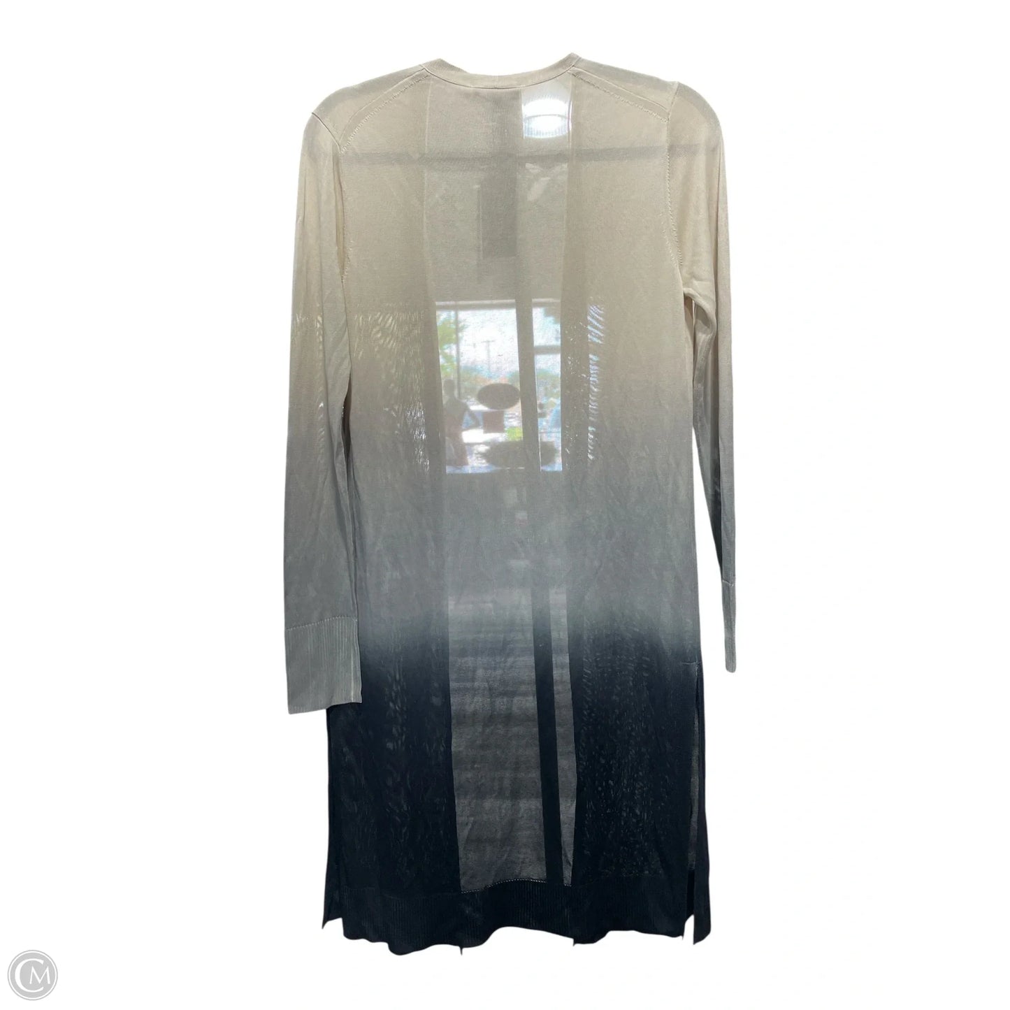 Cardigan Designer By Lafayette 148 In Blue & Cream, Size: S