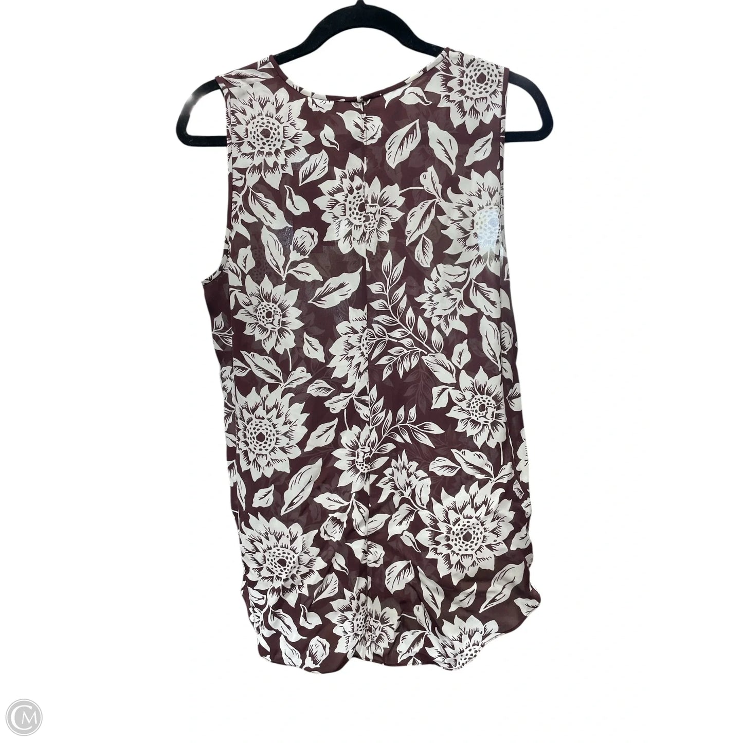 Blouse Sleeveless By Theory In Floral Print, Size: M