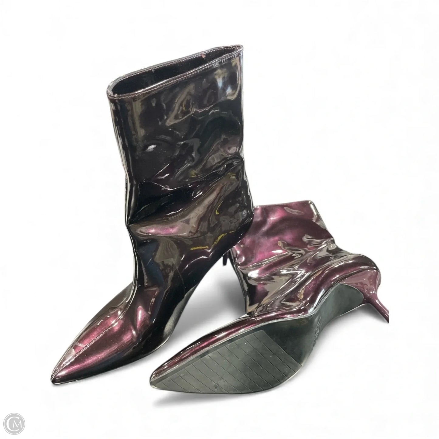 Boots Ankle Heels By Zara In Purple, Size: 6