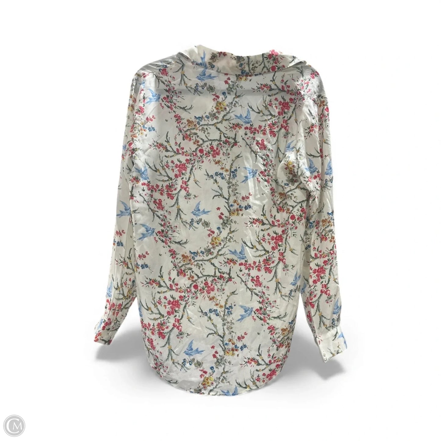 Blouse Long Sleeve By Clothes Mentor In Floral Print, Size: S
