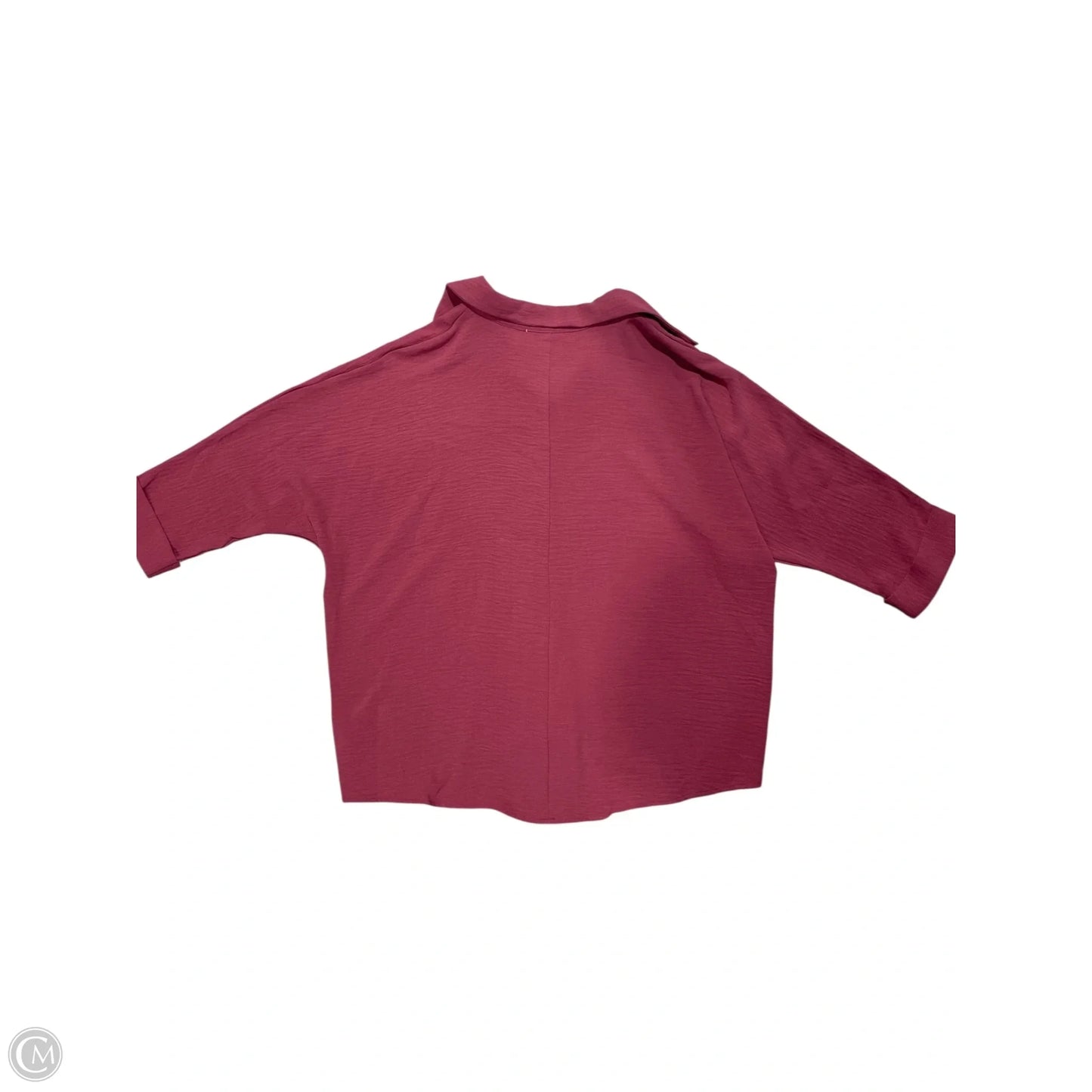 Blouse 3/4 Sleeve By She + Sky In Red, Size: L