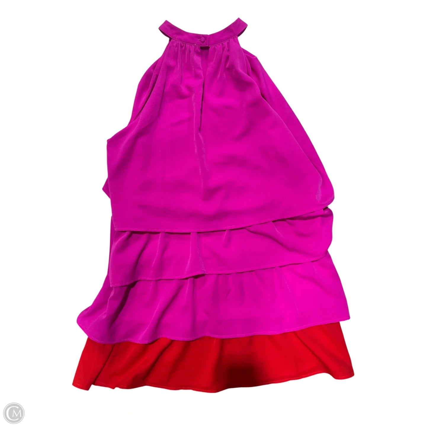 Dress Casual Midi By Clothes Mentor In Pink & Red, Size: L