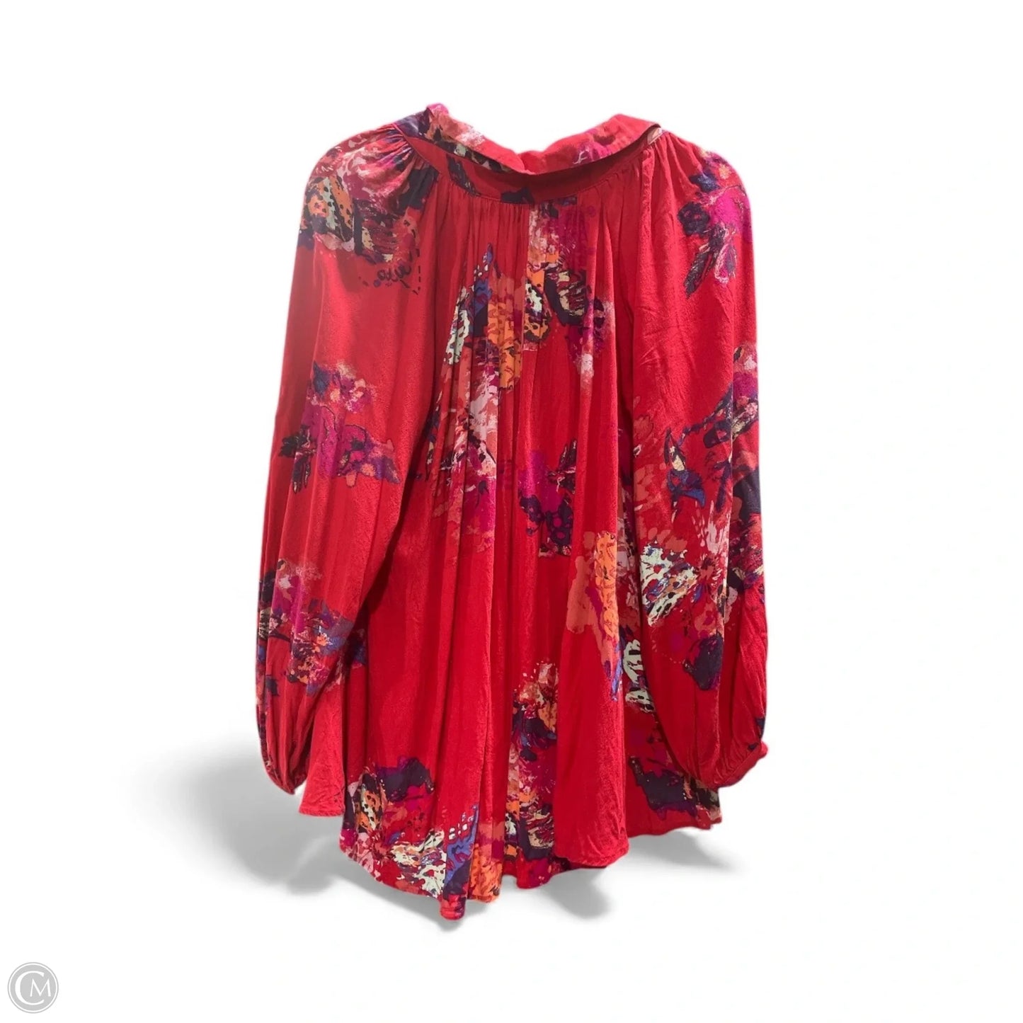 Blouse Long Sleeve By Free People In Floral Print, Size: Xs