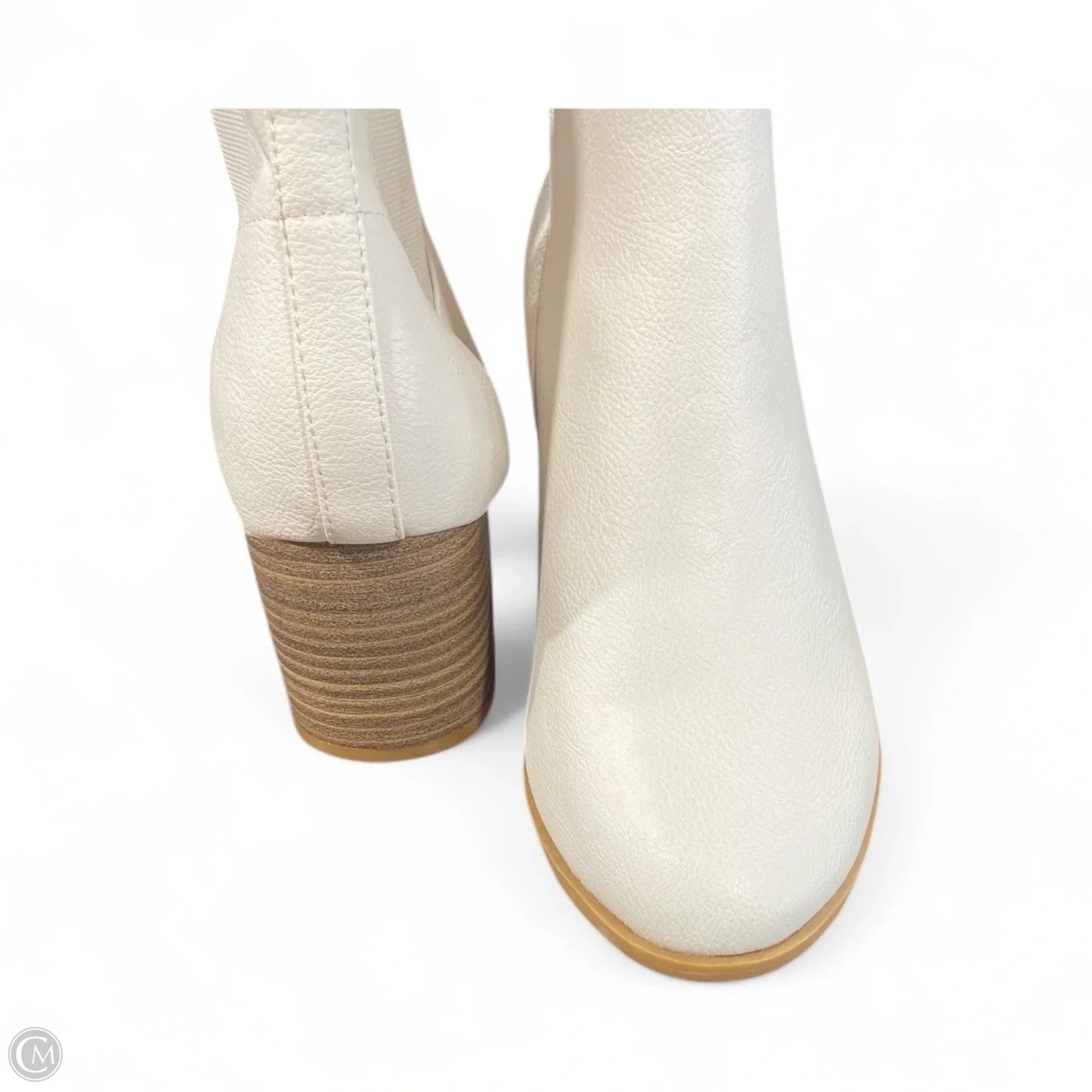 Boots Ankle Heels By Lane Bryant In Cream, Size: 10