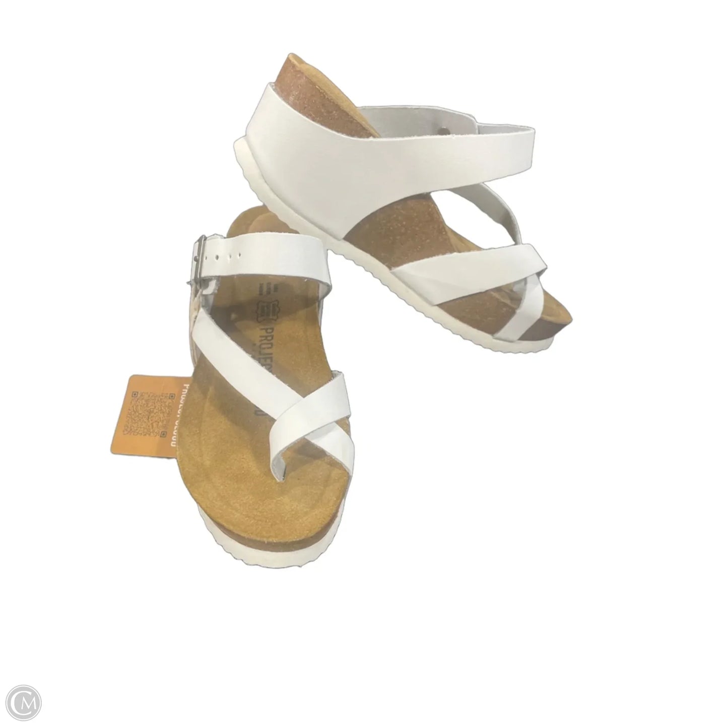 Sandals Heels Platform By Clothes Mentor In White, Size: 8