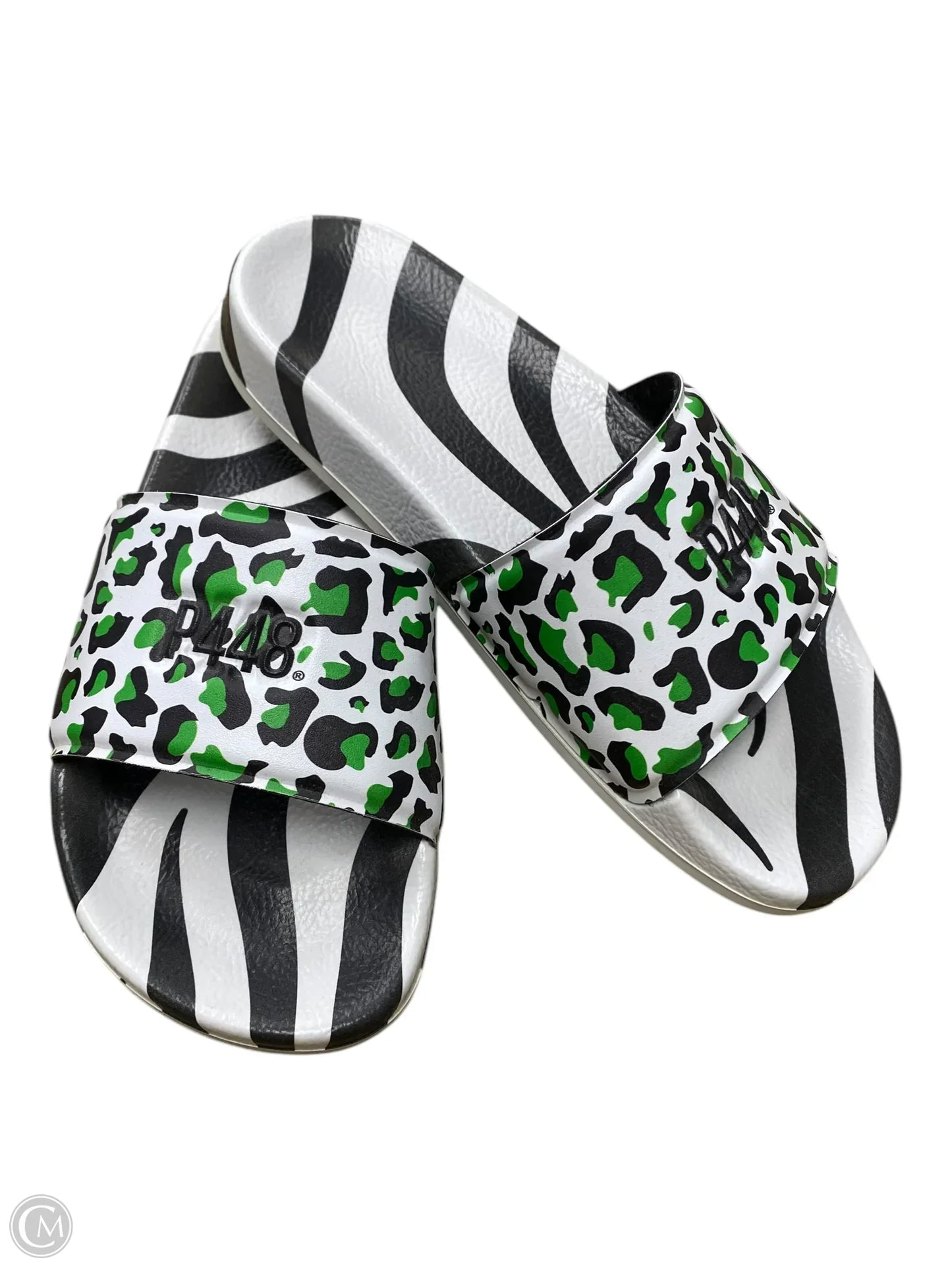 Sandals Flats By P448 In Animal Print, Size: 6