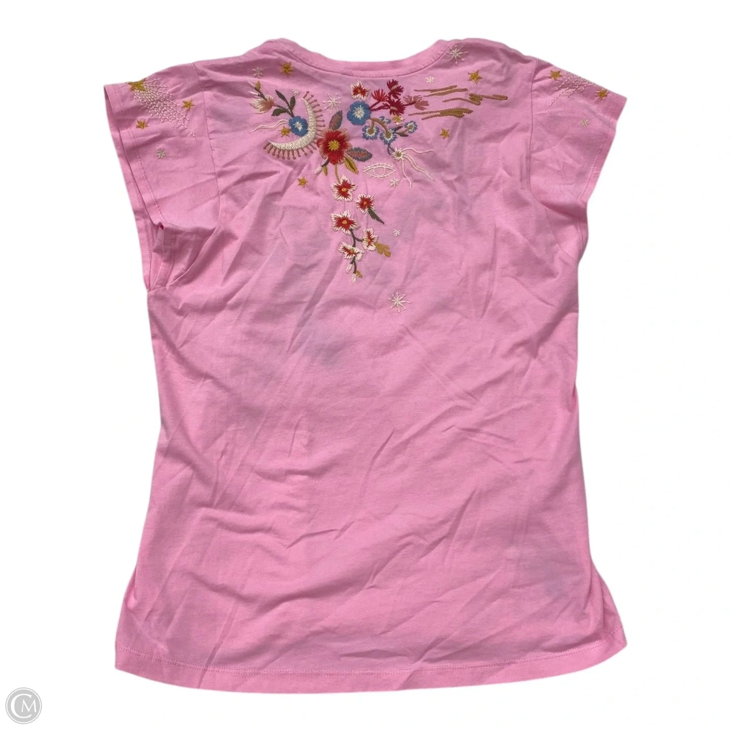 Top Short Sleeve Designer By Johnny Was In Pink, Size: Xs