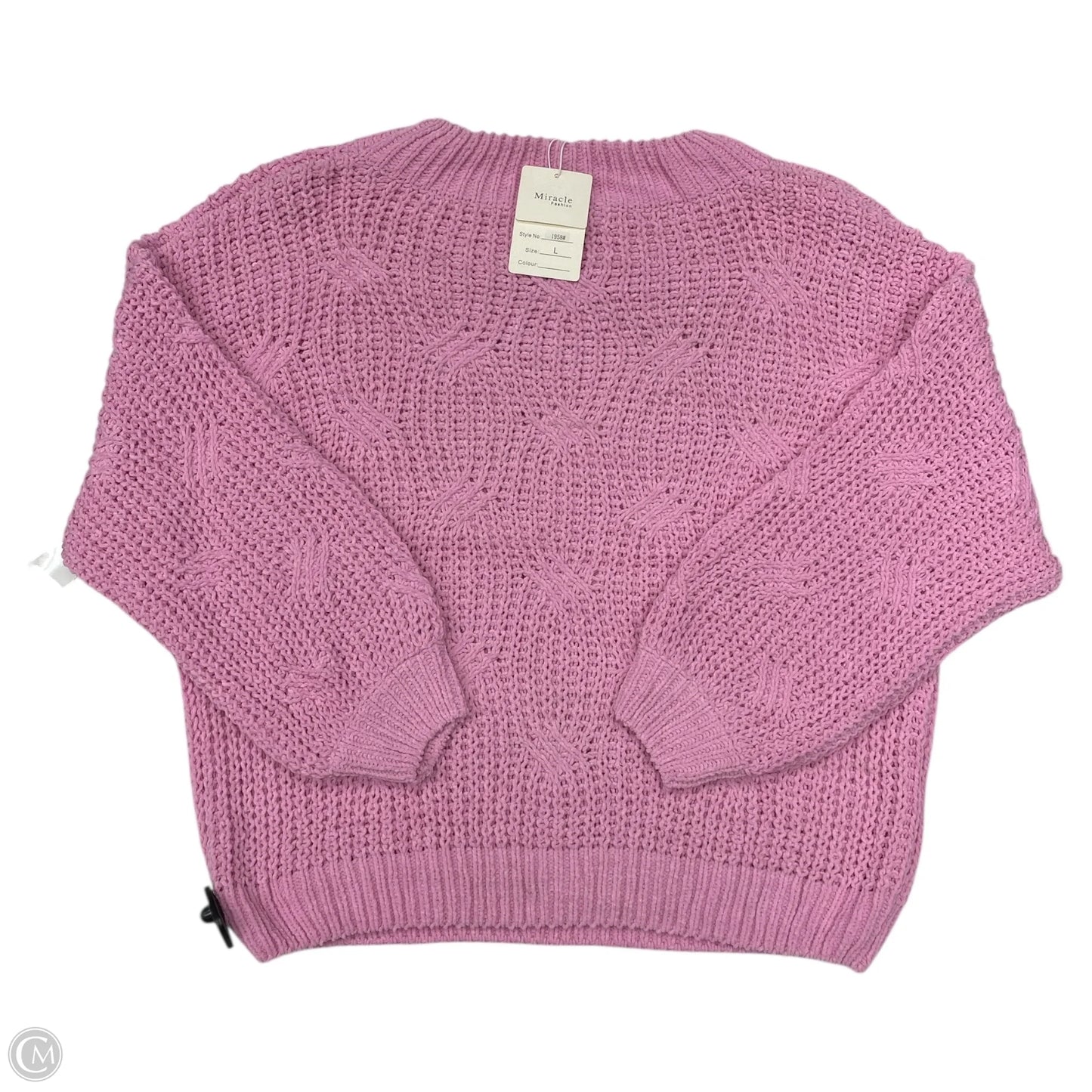 Sweater By Miracle In Pink, Size: L