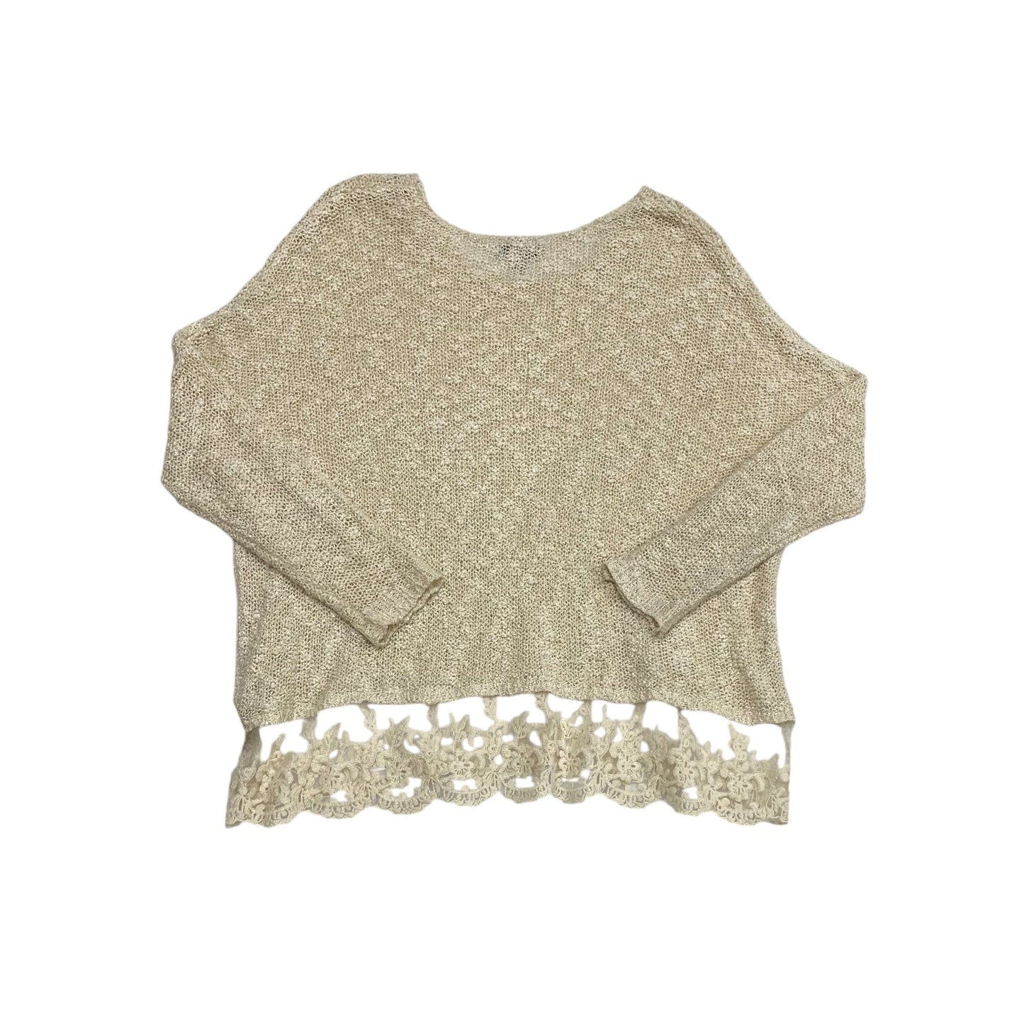 Sweater By Olivia Sky In Beige, Size: S
