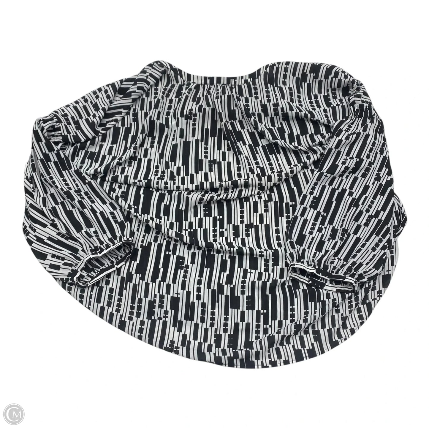 Top Long Sleeve By NYDJ In Black & White, Size: 3x