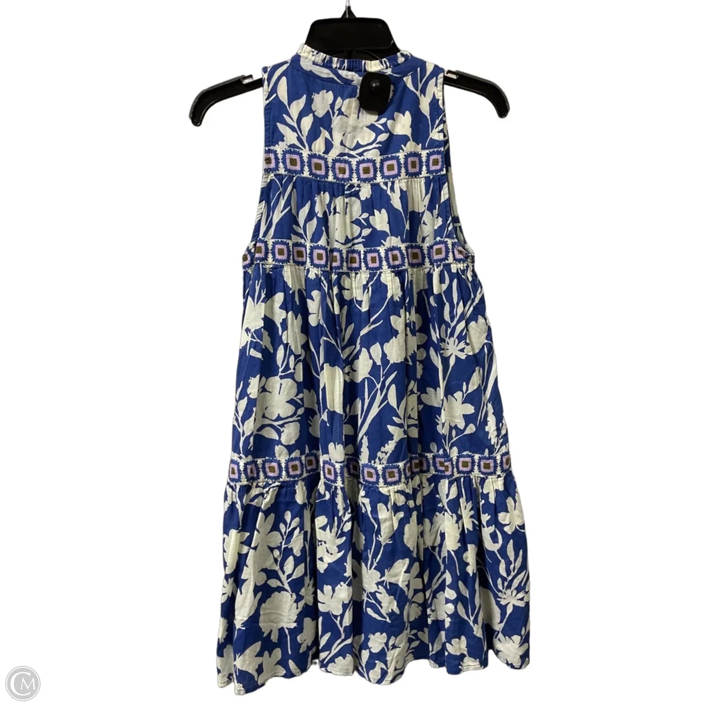 Dress Casual Short By Cmb In Blue & White, Size: S