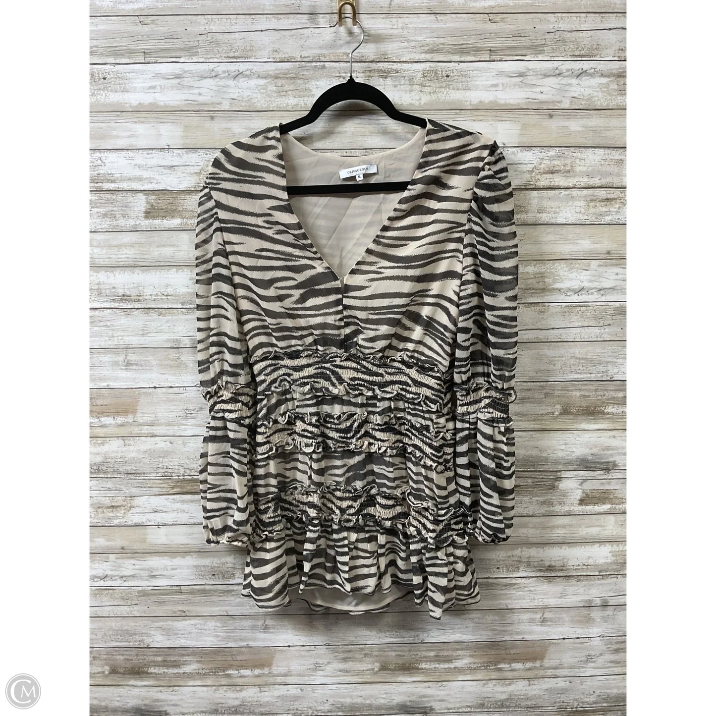 Romper By Olivaceous In Striped Pattern, Size: M