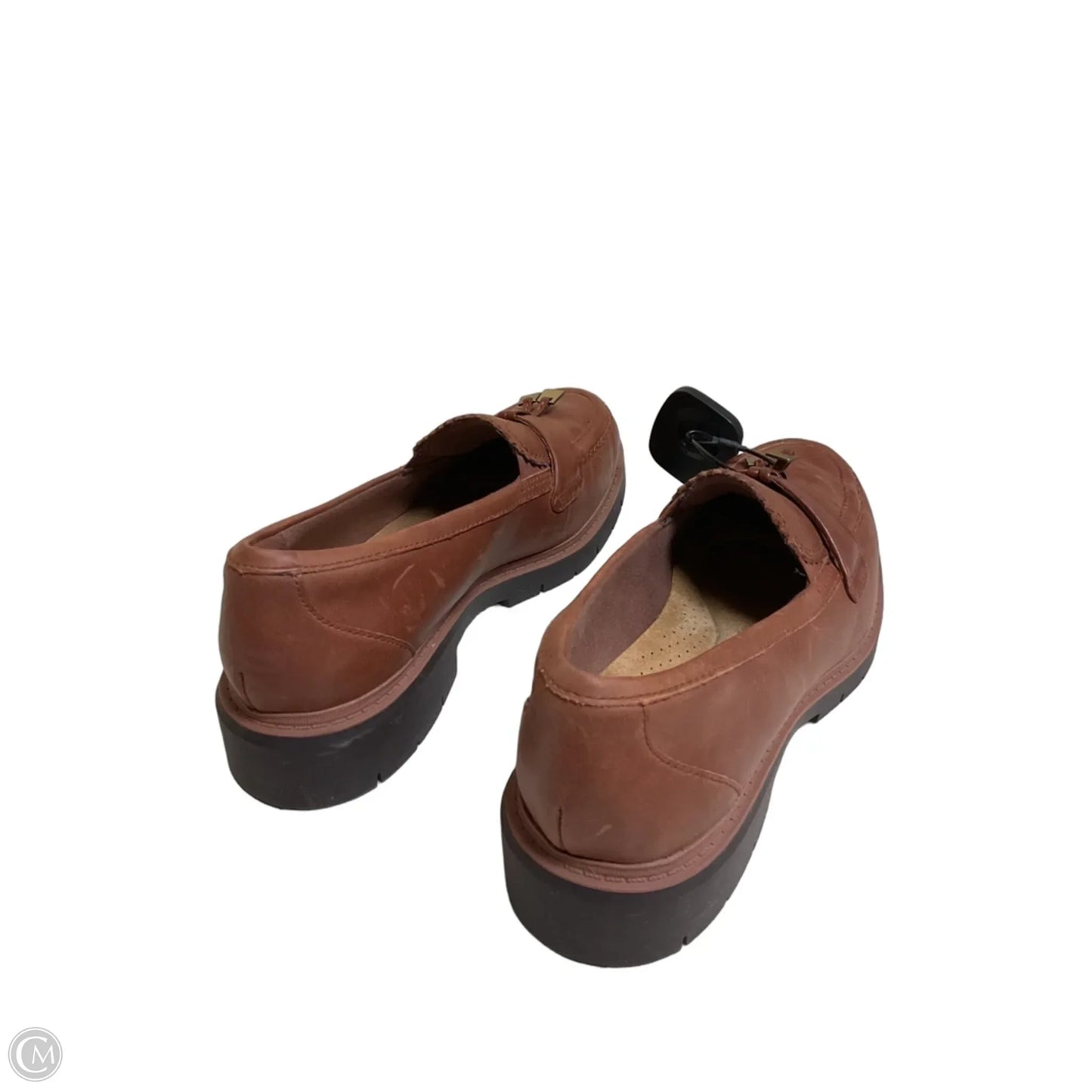 Shoes Flats By Clarks In Brown, Size: 6.5