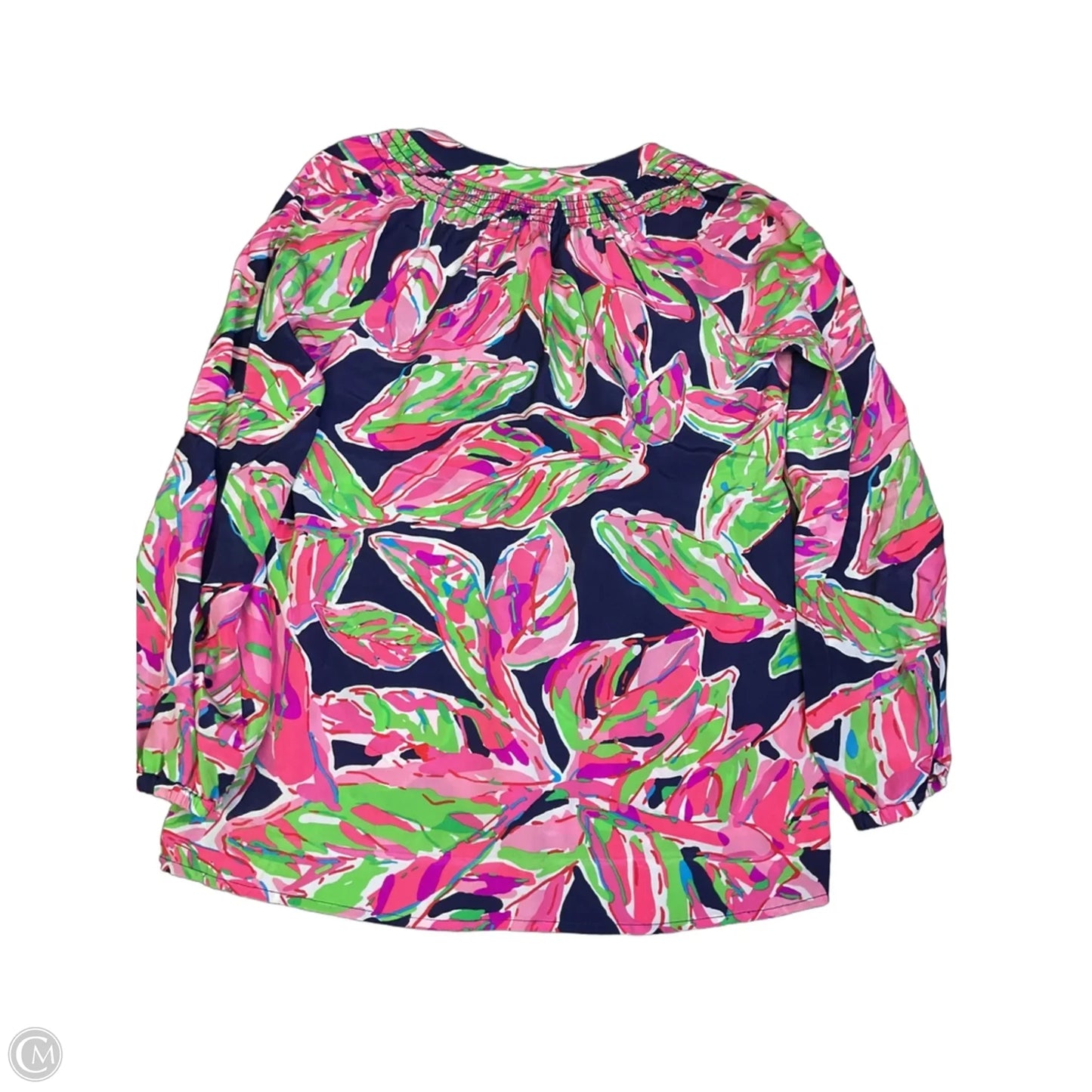 Blouse Designer By Lilly Pulitzer In Green & Pink, Size: Xs