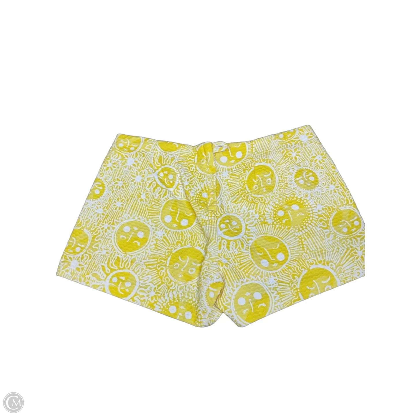 Shorts Designer By Lilly Pulitzer In White & Yellow, Size: 0